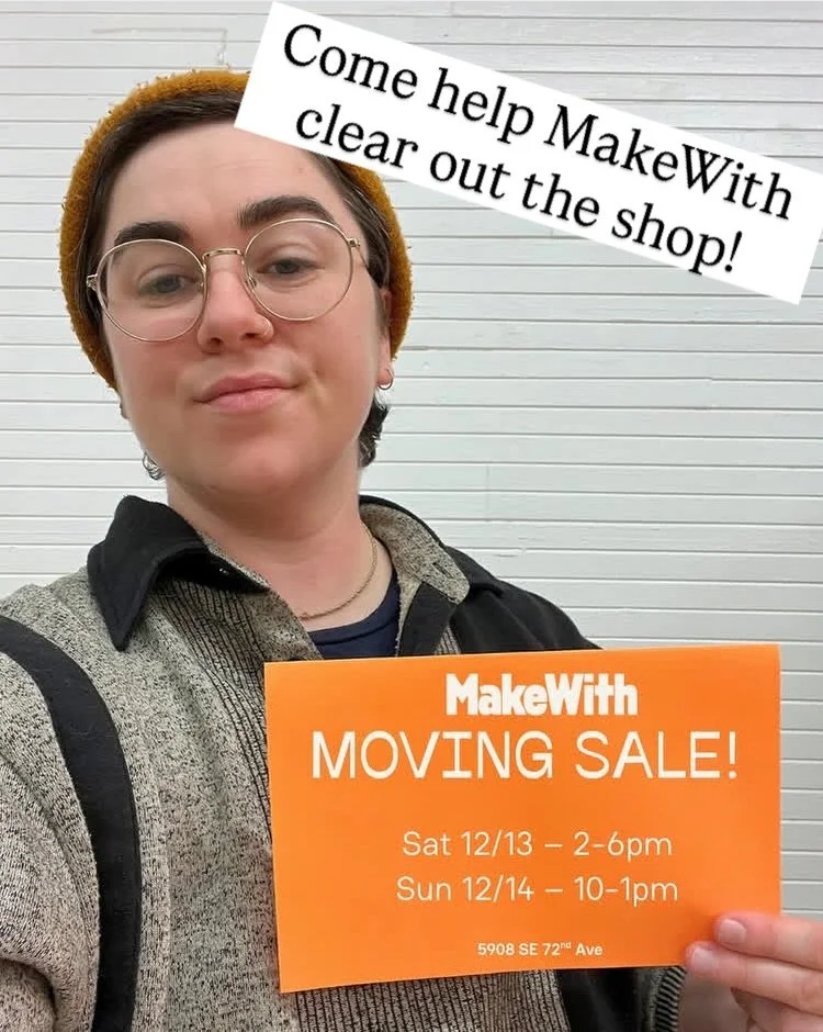 Pop on down to 5908SE 72nd Ave where @makewithpdx is clearing out the shop. Let&rsquo;s help them make it lighter work to get the last pieces moved out and into good hands for our future projects!

#fosterareapdx #fosterroad #community #diy #housepro