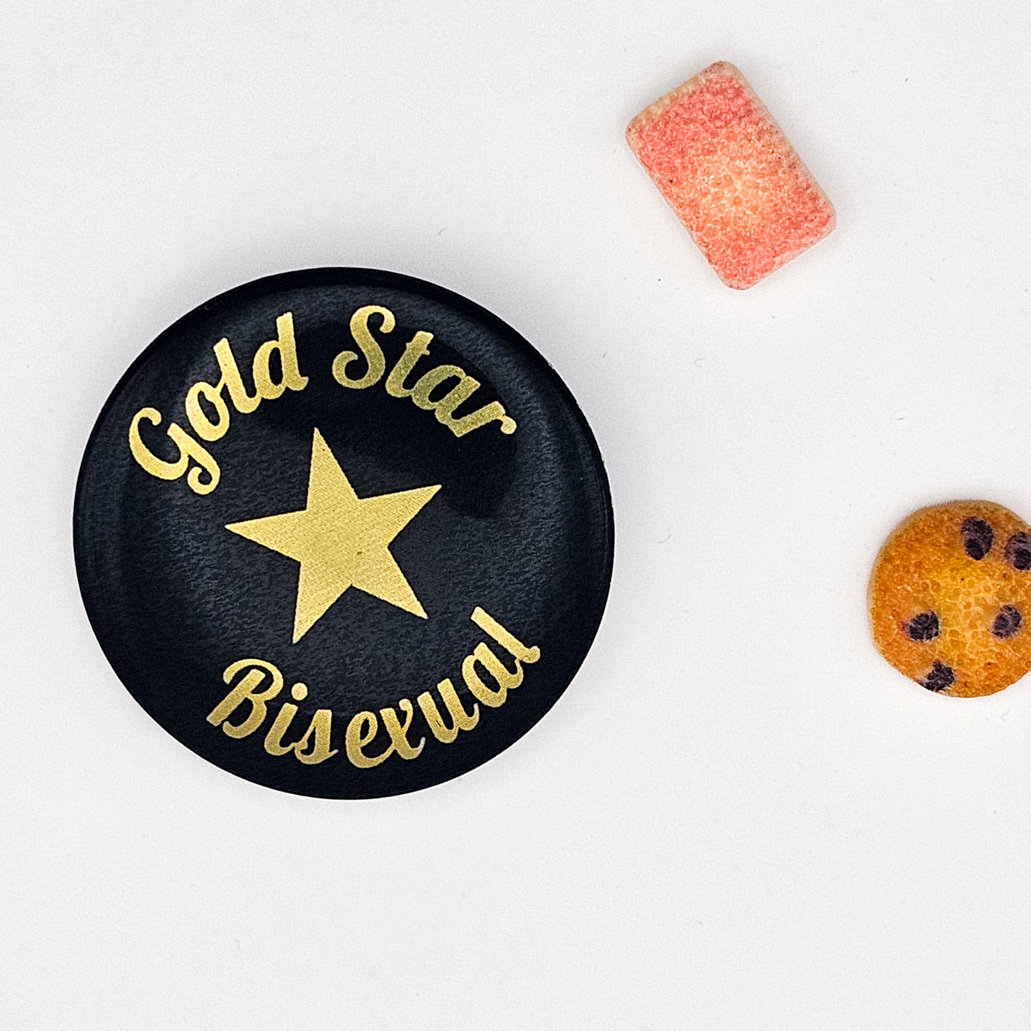 Gold Star Bisexual Large Badge