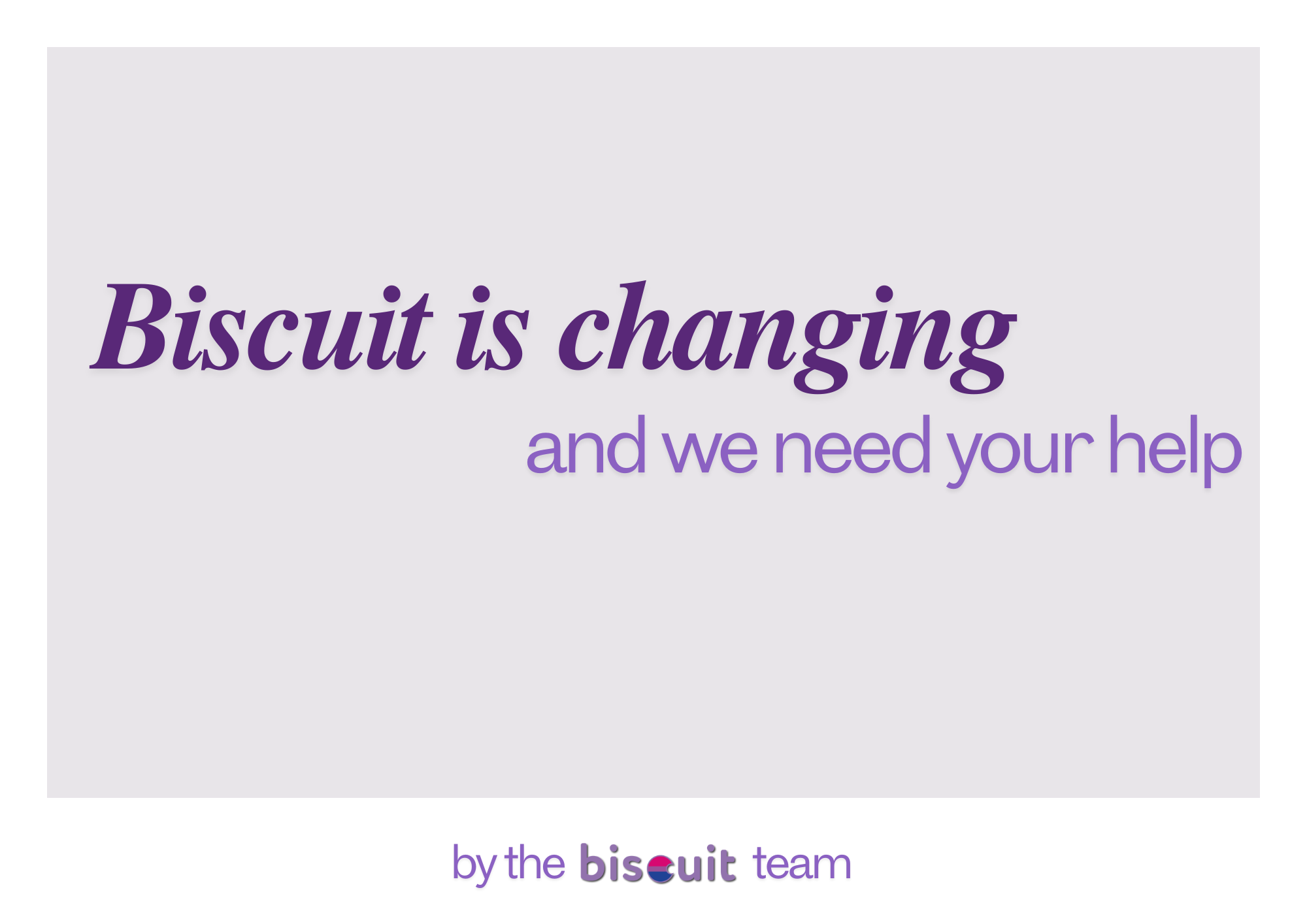 Biscuit Is Becoming a Charity! Help Us Make It Happen 🍪