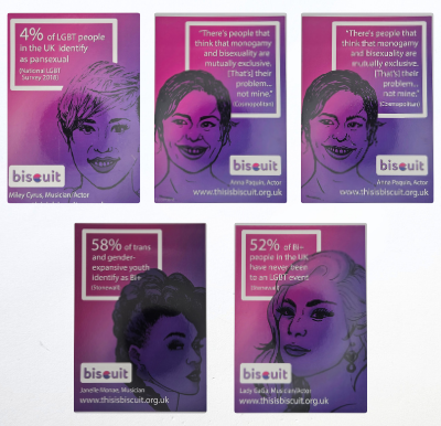 Bi+ Mini Posters — Biscuit: Advocacy, Community and Support for Bi+ People