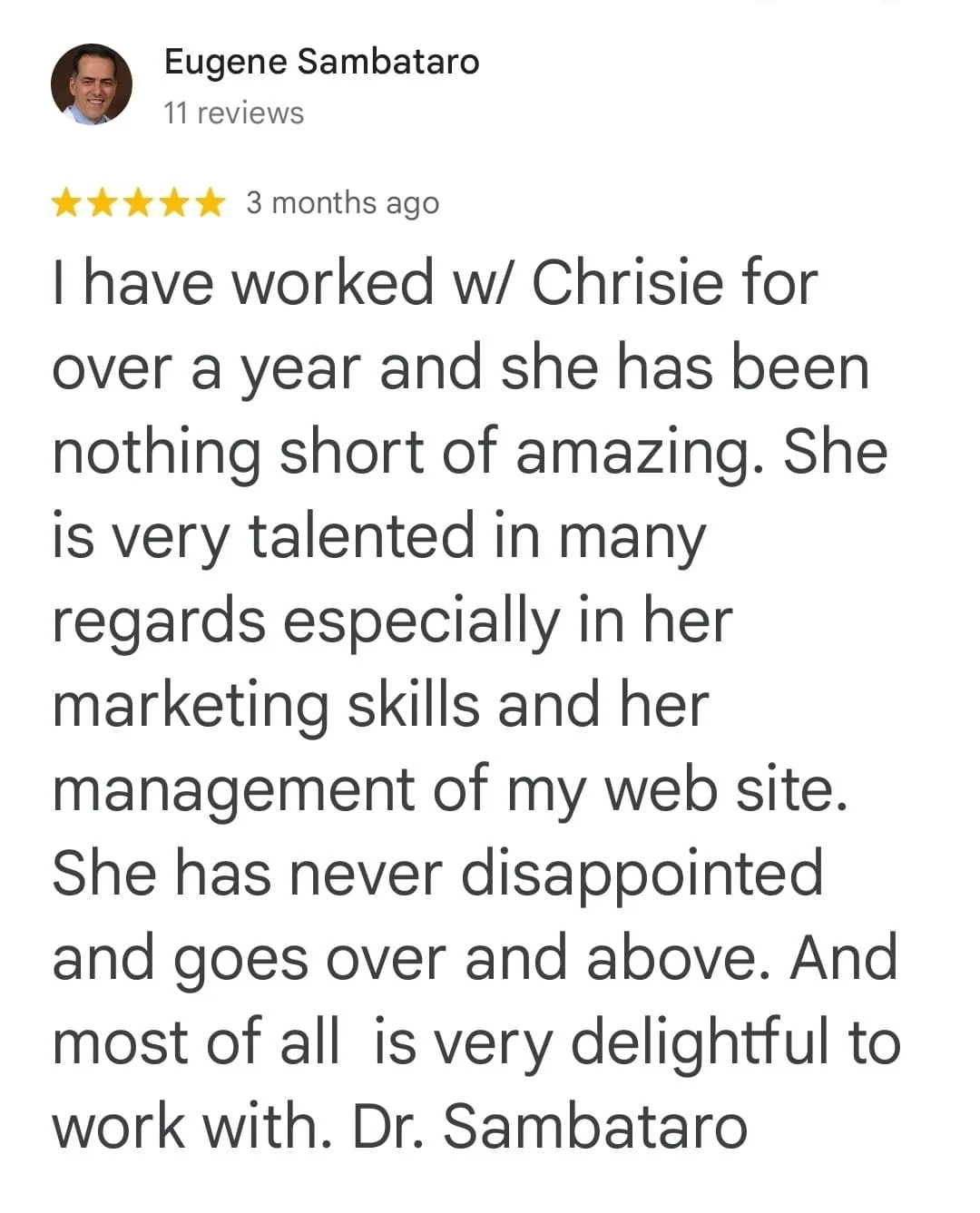 dr. eugene sambataro owner of novum performance & longevity center reviews chrisie marketing & design