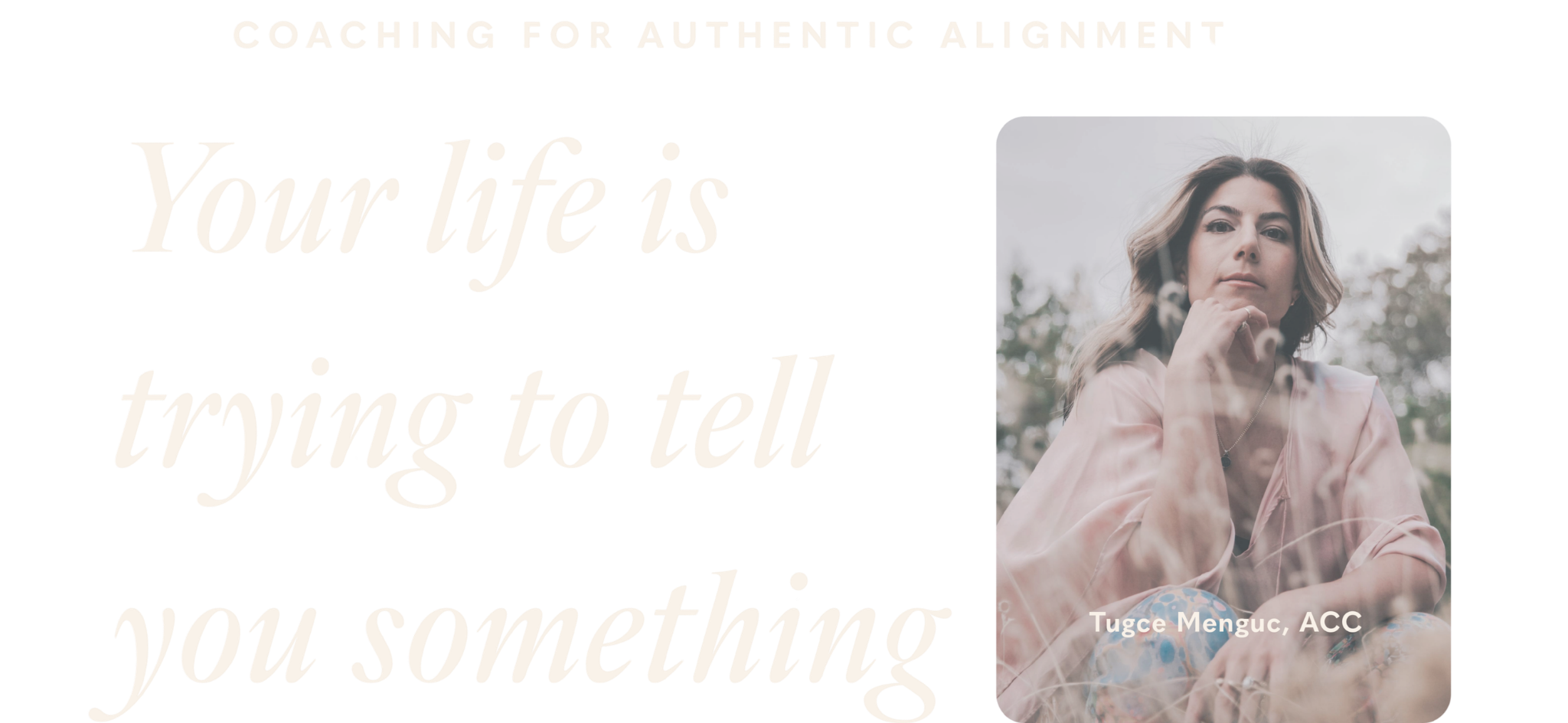 Deep-space starfield photograph setting the cosmic tone behind Tugce Menguc's Authentic Alignment Coaching