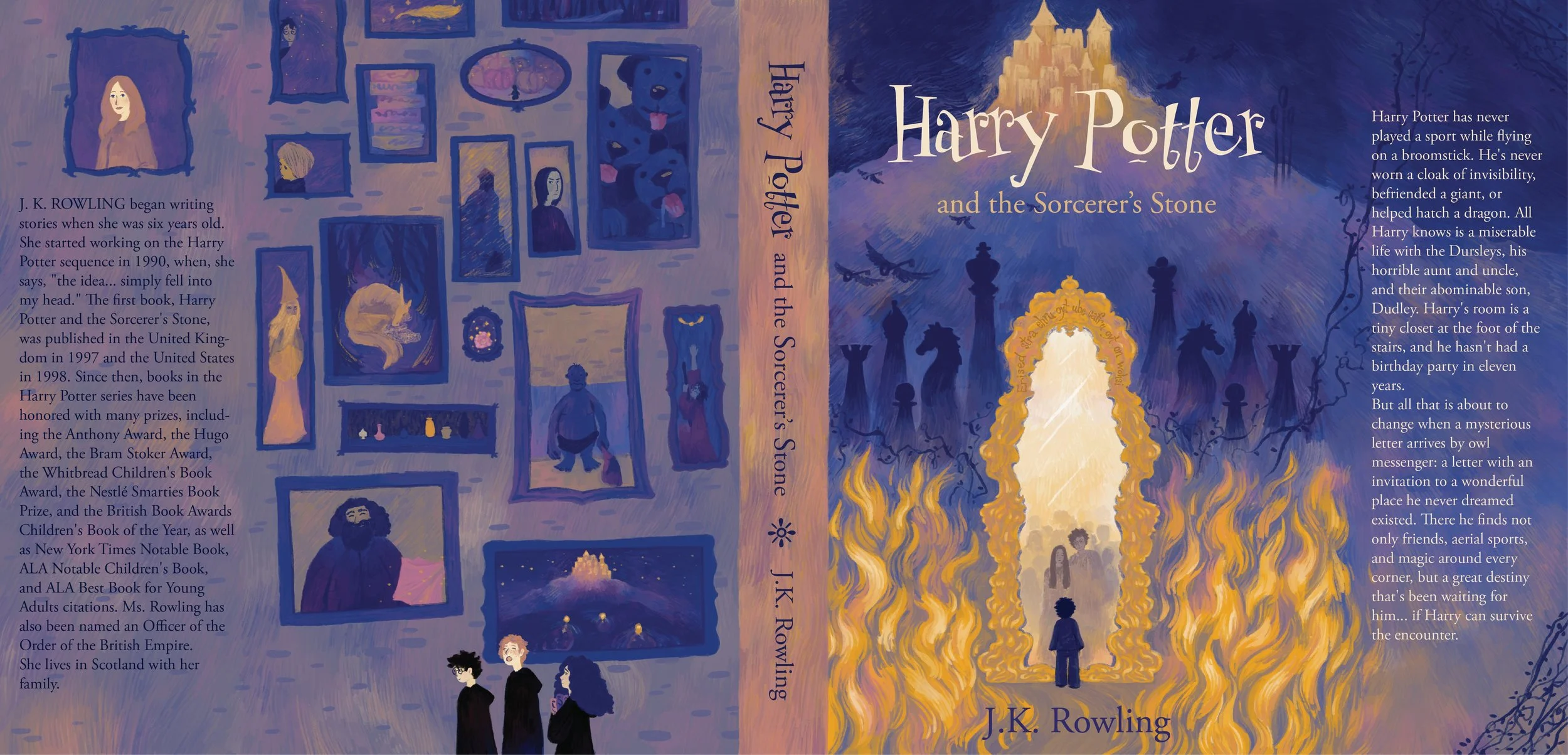 Harry Potter and the Sorcerer's Stone Dust Jacket Redesign