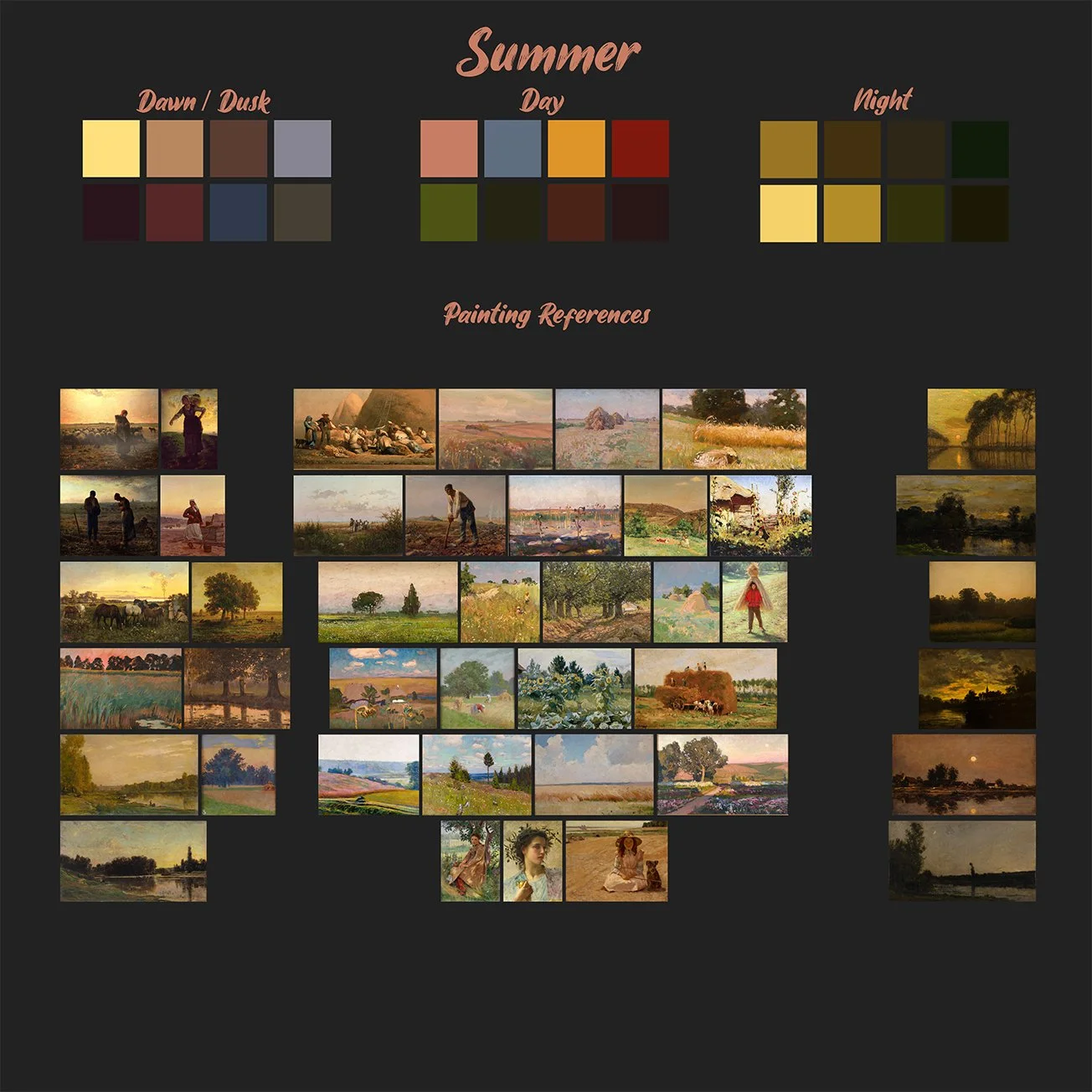Summer color palette.