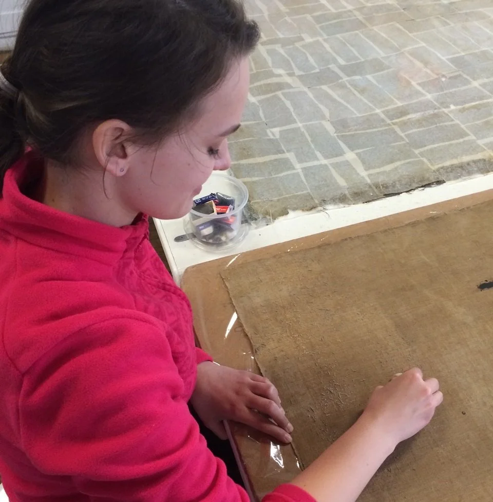 Cleaning of the reverse using a Factis eraser.