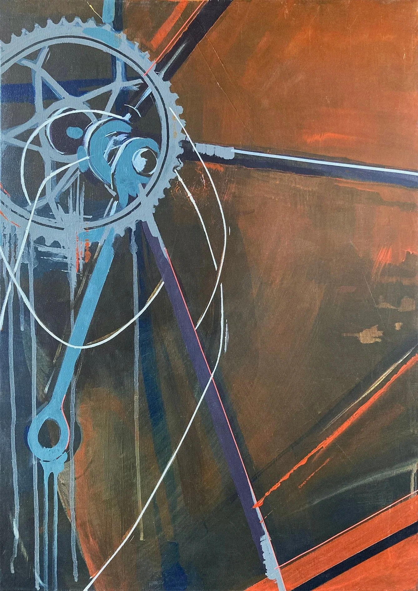 "Still life with the sprocket", acrylic on canvas, 2017.