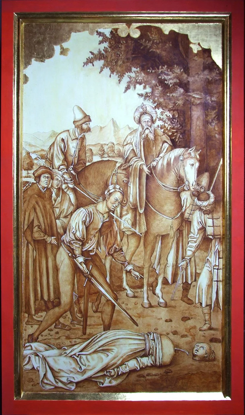 Monochromatic underpainting.