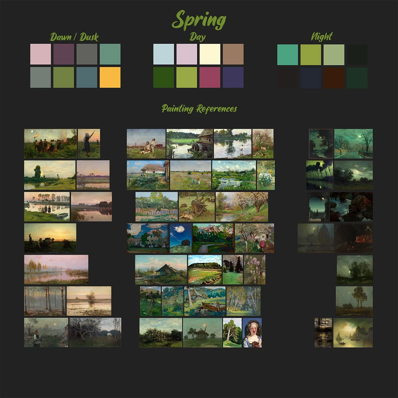 Spring color palette.