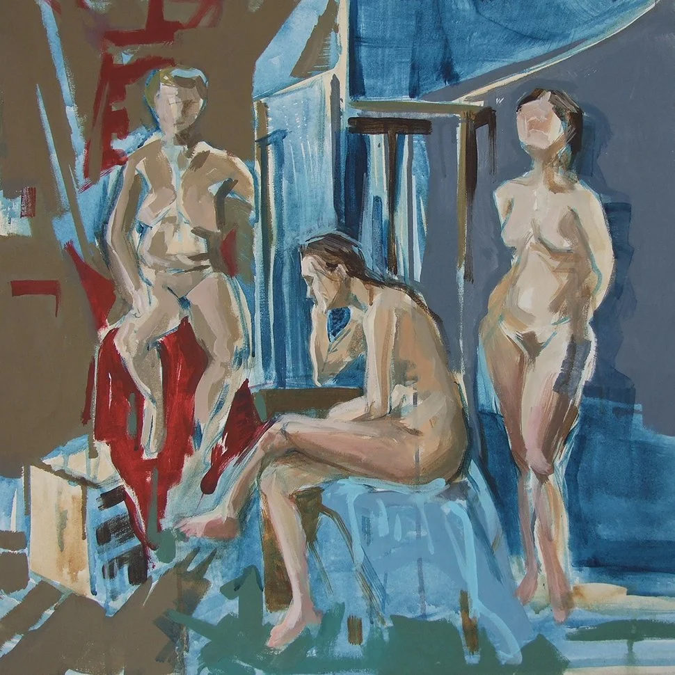 "The three Graces", acrylic on canvas, 60x60cm, 2017.