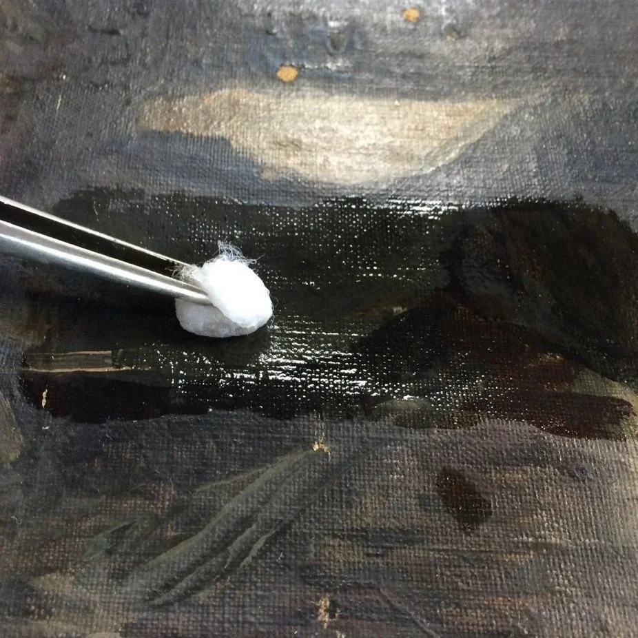 Cleaning of the obverse.