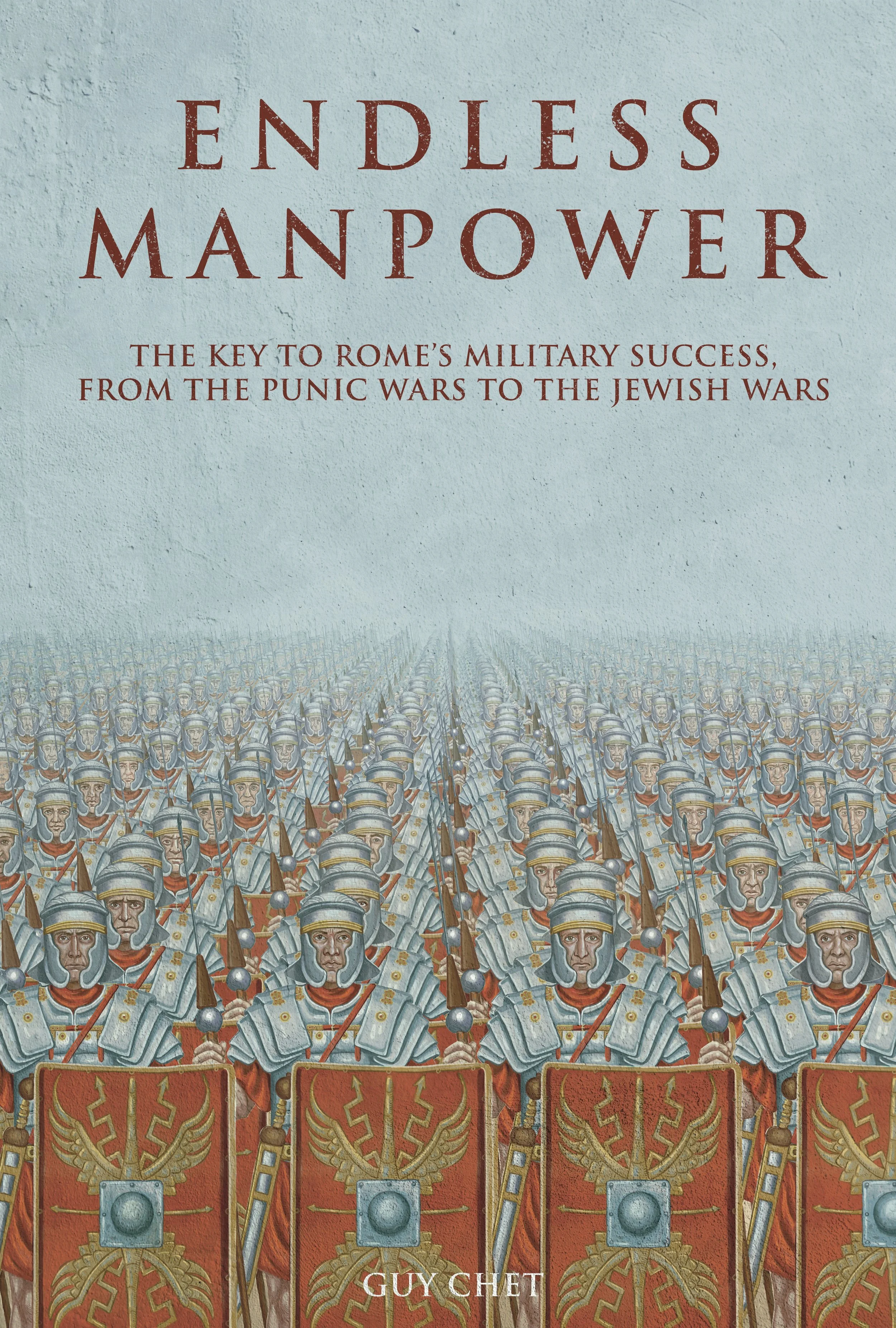 Book cover design for “Endless Manpower” - inspired by Roman fresco paintings.