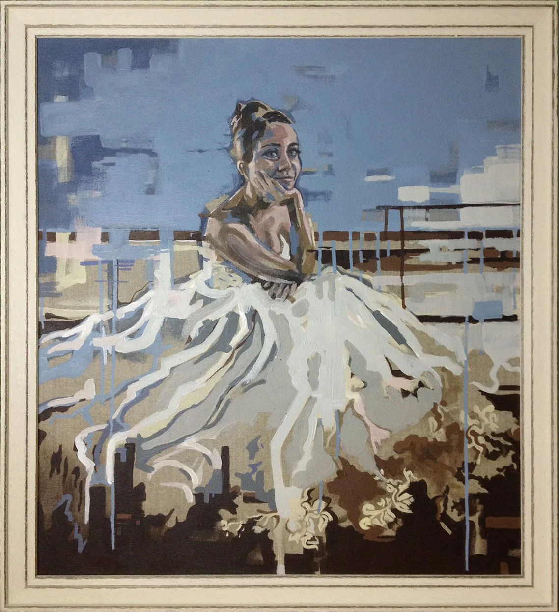 "The bride", acrylic on canvas, 64x73cm, 2018.