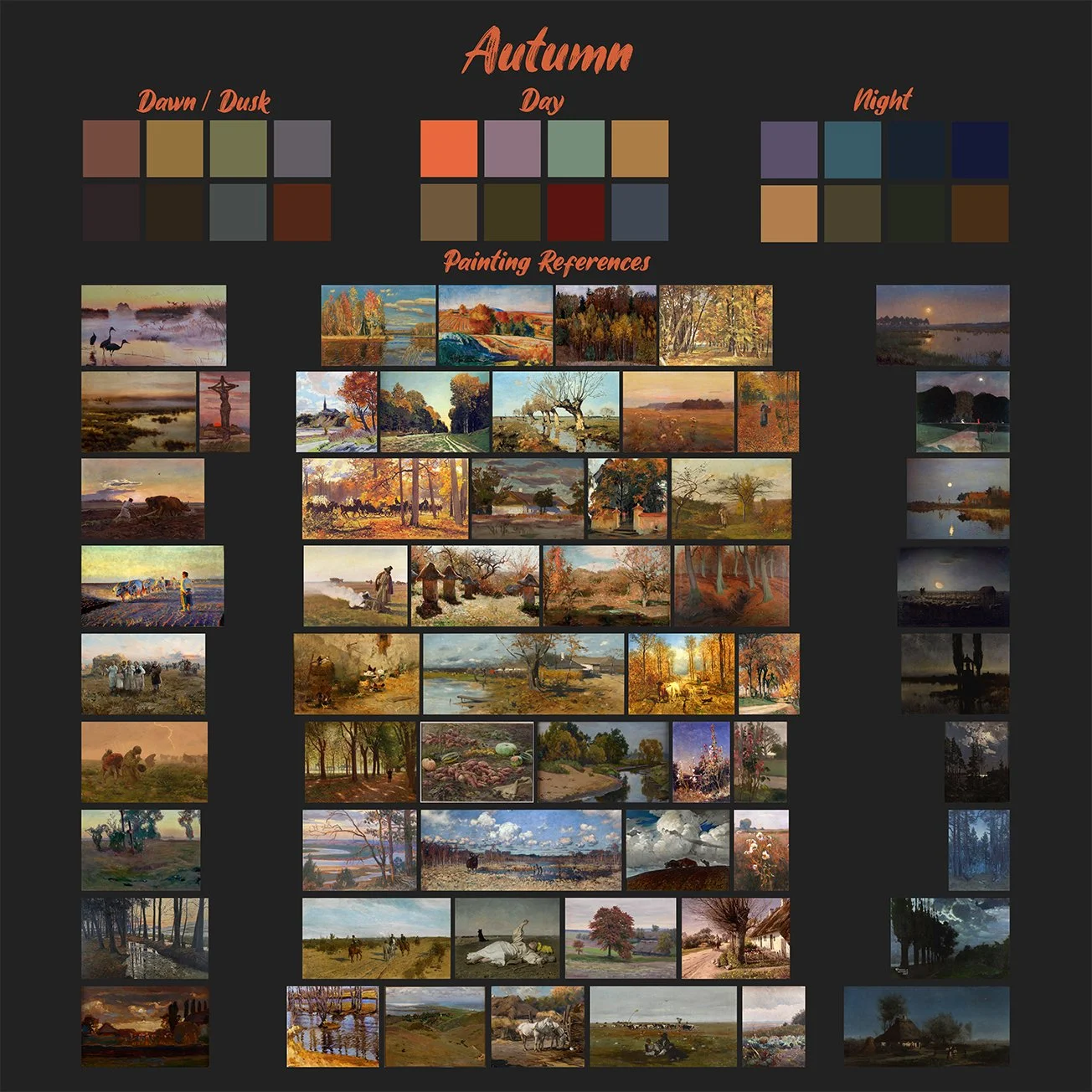 Autumn color palette.