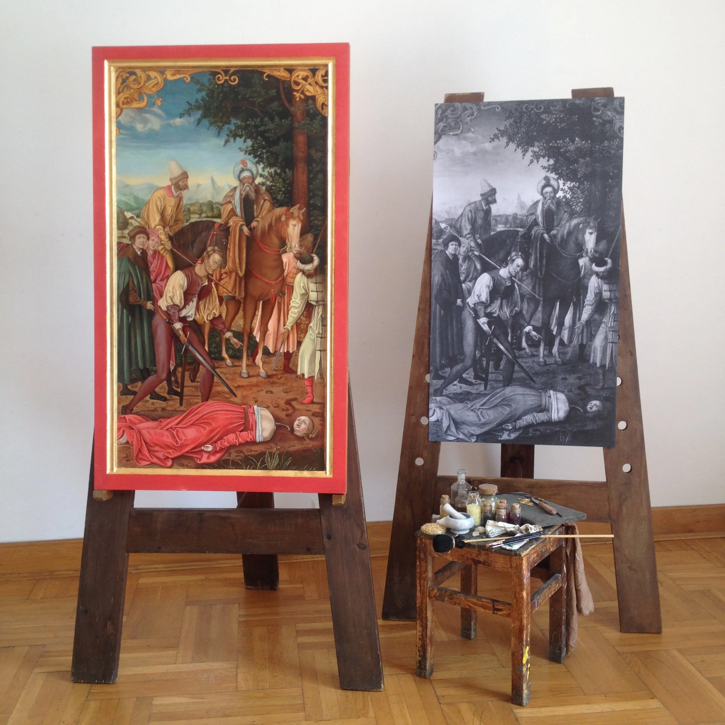 My reconstruction during the exhibiotion of the chosen master thesis at the Palace of Fine Arts in Cracow.