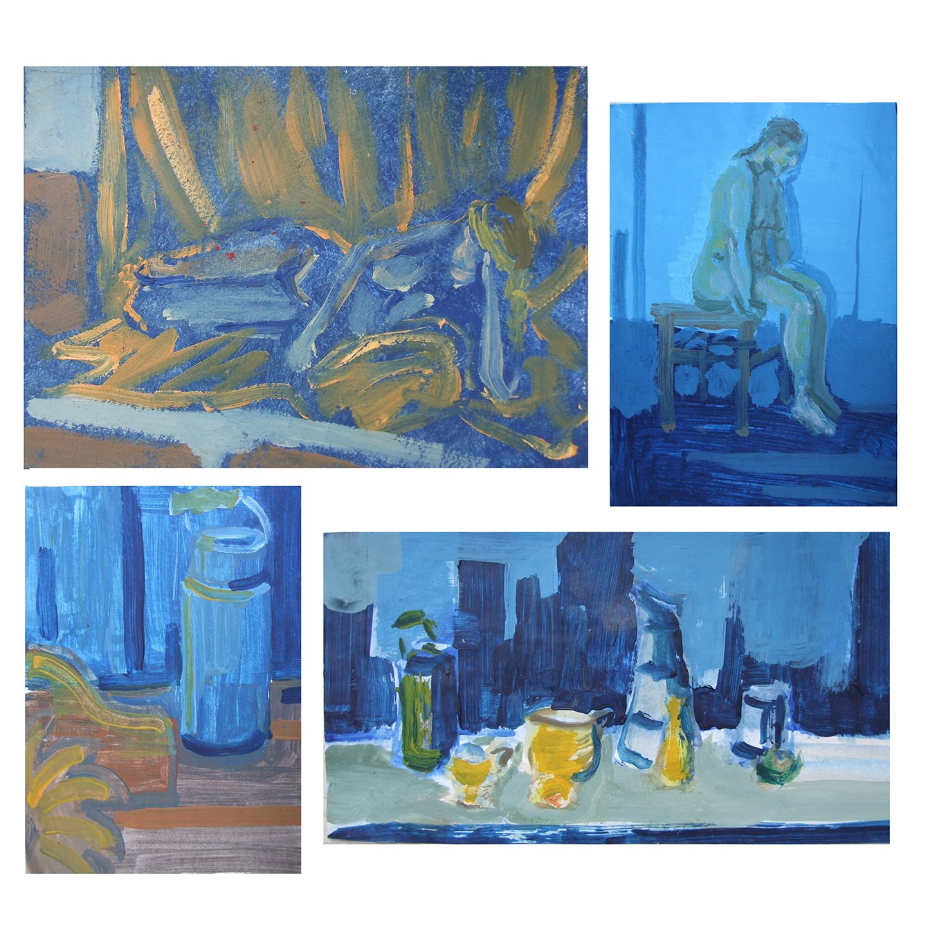 Oil & acrylic sketches