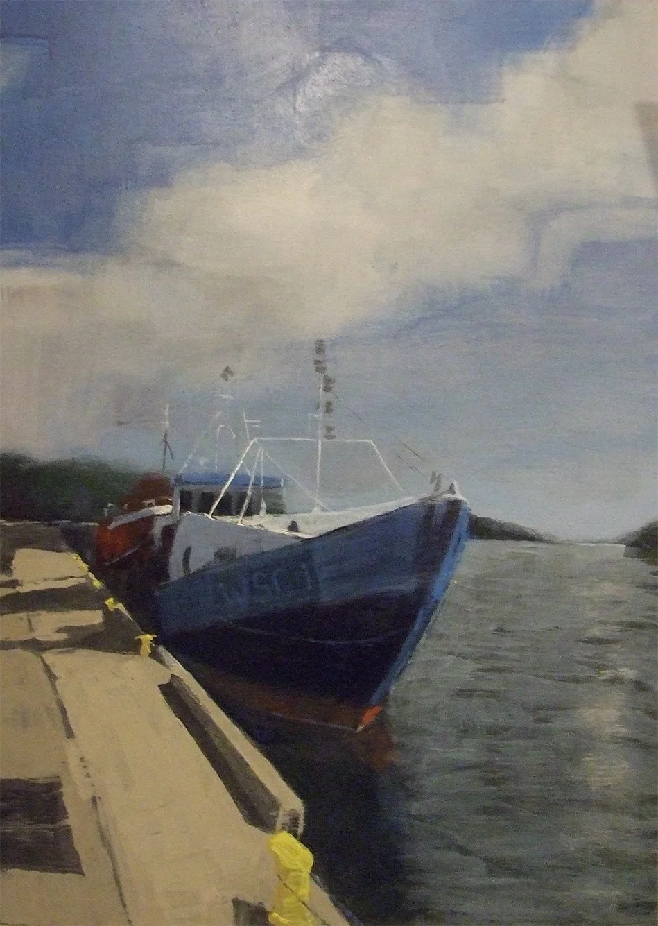 "The blue boat", acrylic on HDF panel, 50x70cm, 2013.