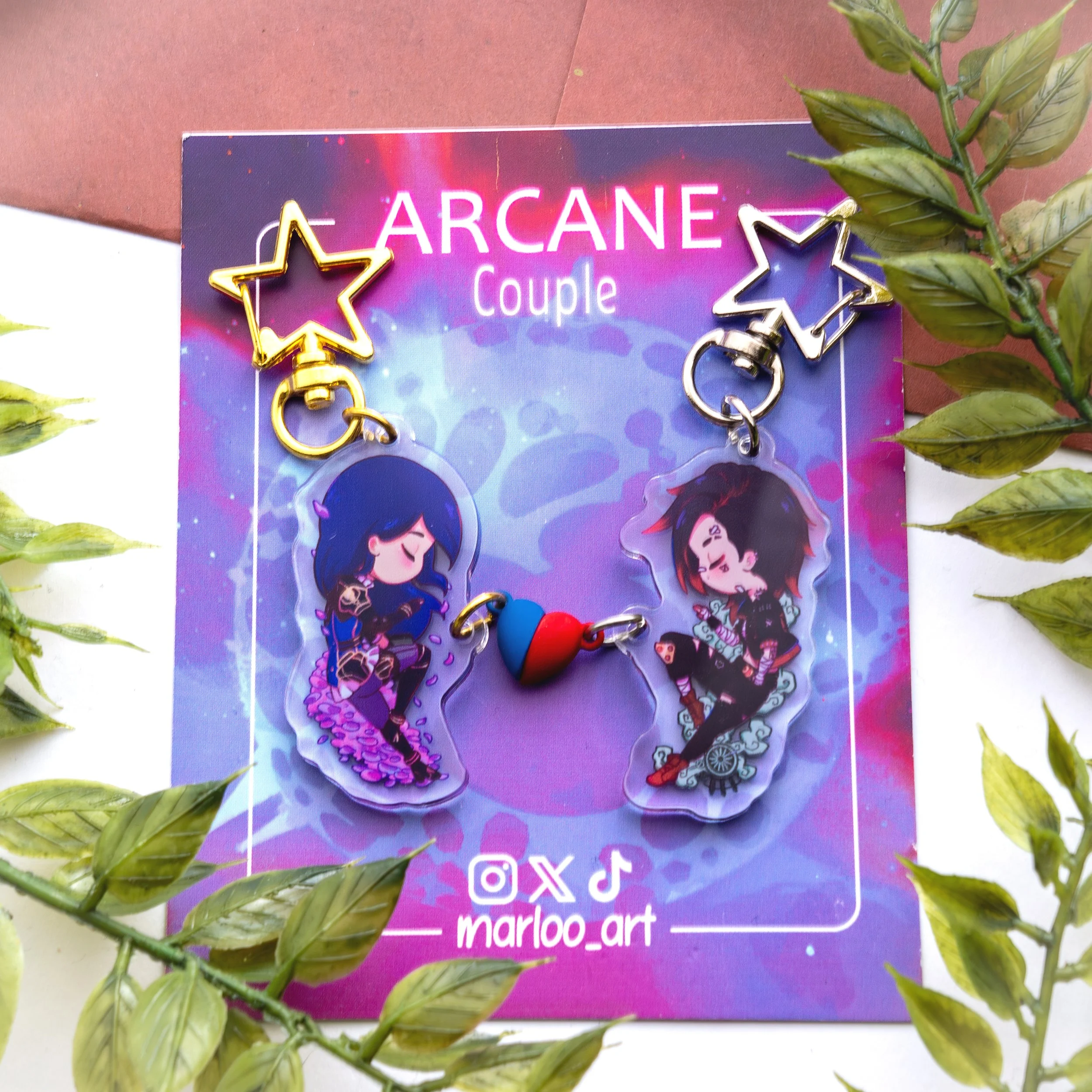 Caitlyn x Vi - Arcane Couple Keychain
