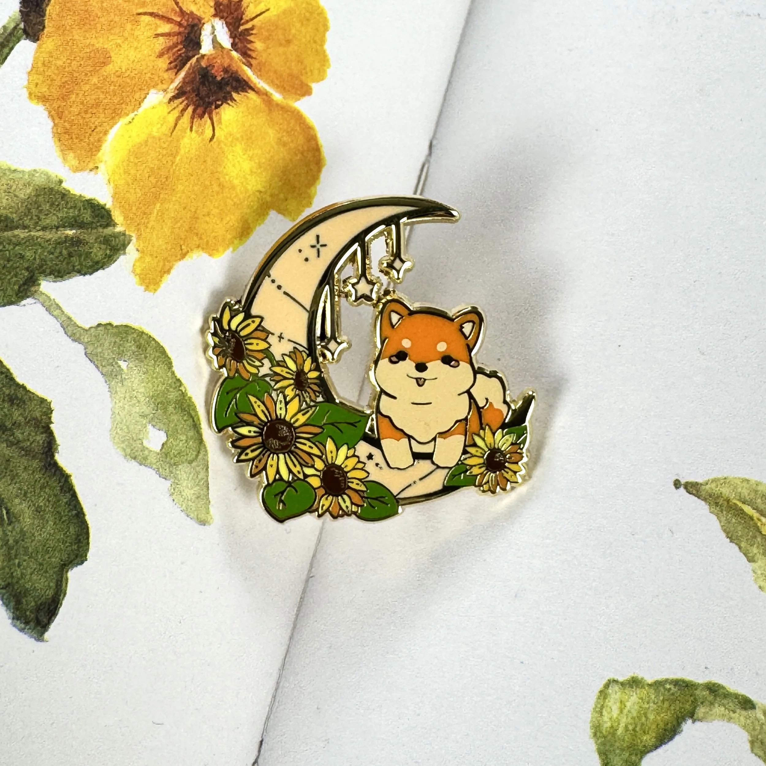 Moon Dog - Enamel Pin