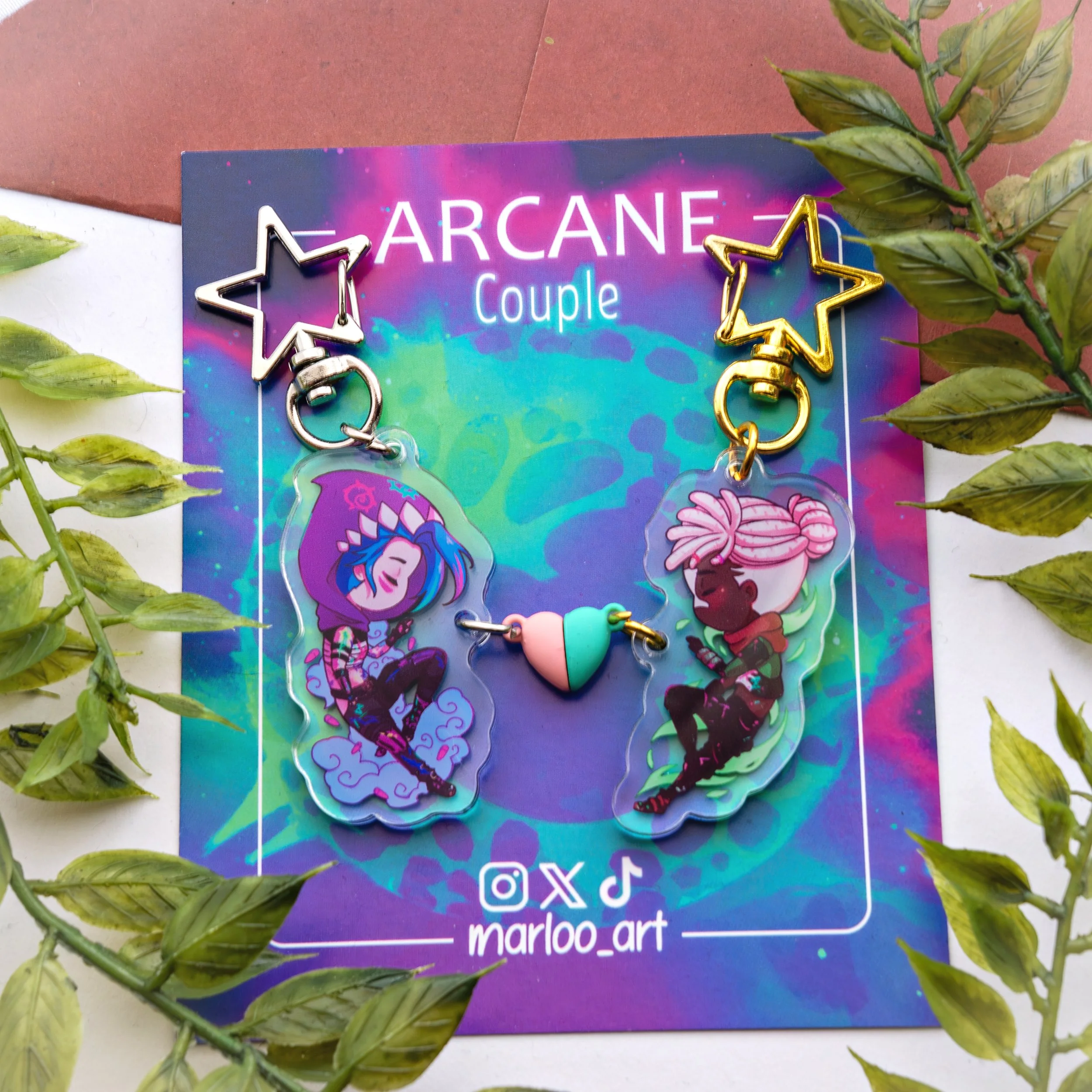 Jinx x Ekko - Arcane Couple Keychain
