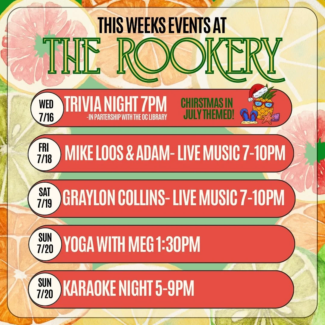 We&rsquo;ll see you this week! 

#therookeryhillsborough #hillsboroughnc #orangecountync #chapelhill #explorenc