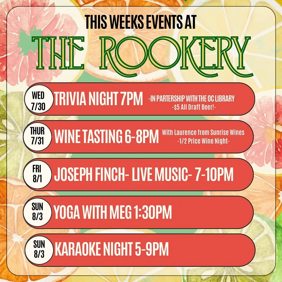 Another fun week at The Rookery! We&rsquo;ll see you soon!