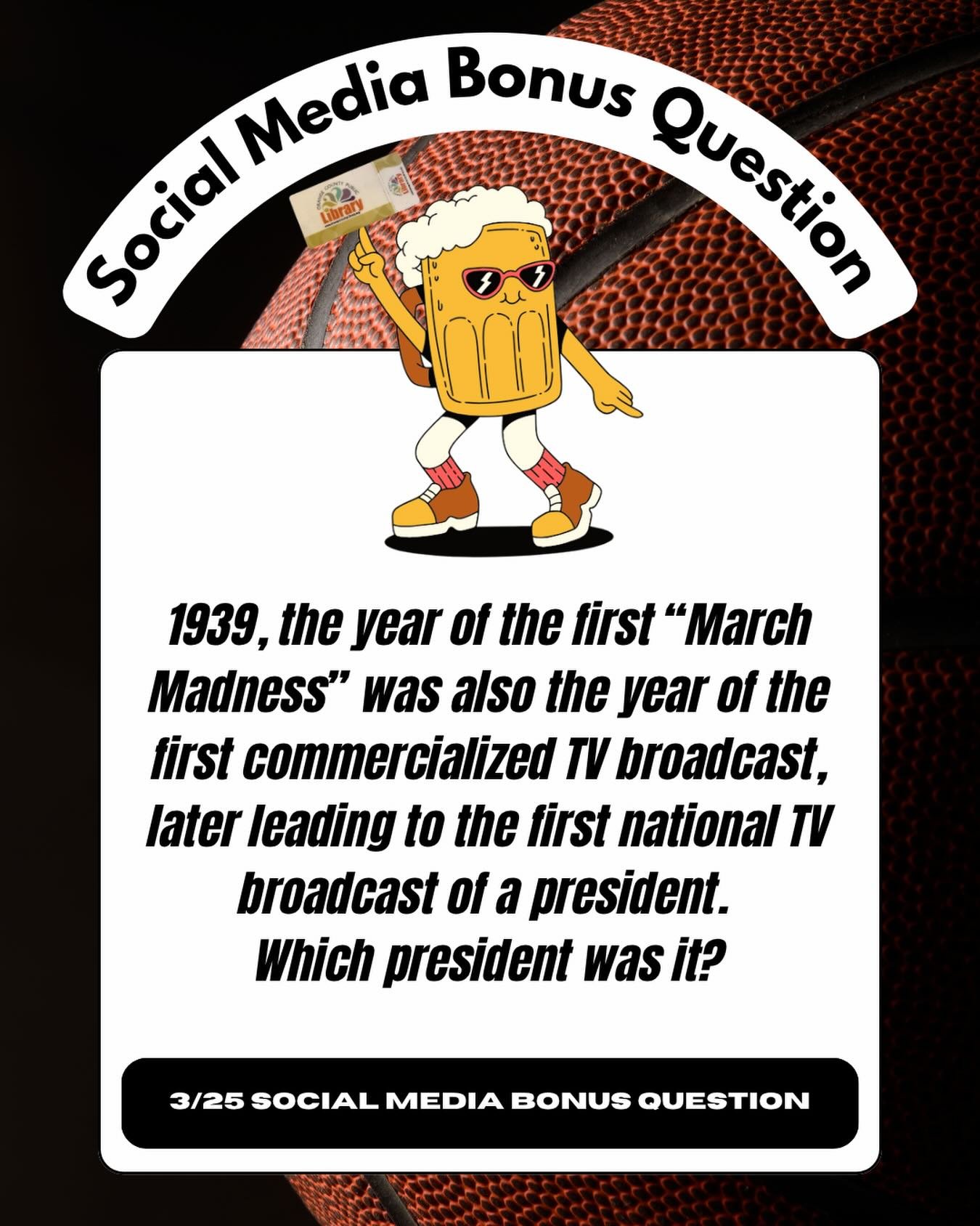 Calling all the BALLERS to trivia tonight 🔥🏀 see you at 7 for some March Madness themed trivia!