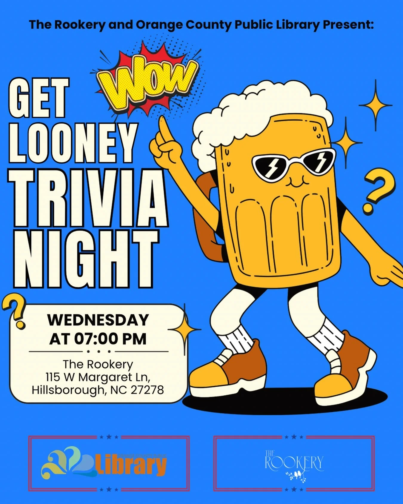 Come get absolutely LOONEY and even a little bit TOONEY with us this Wednesday at 7pm for CARTOONS themed trivia!  Think everything from your earliest childhood memories of original cartoons like the Flintstones, to those classic Nickelodeon shows li