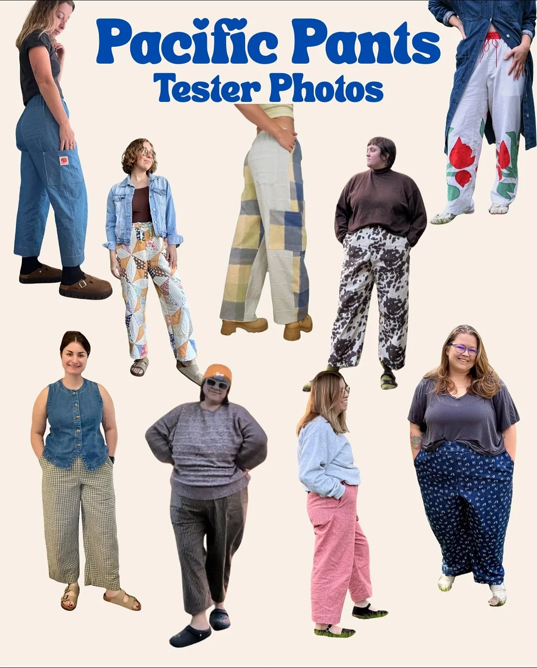 Some tester photos from the Pacific Pant group!! 

What an incredible groups of testers, we were so lucky to find such a great bunch. Thank you all so much for taking the time to make some pants and give us your feedback, you really took this pattern