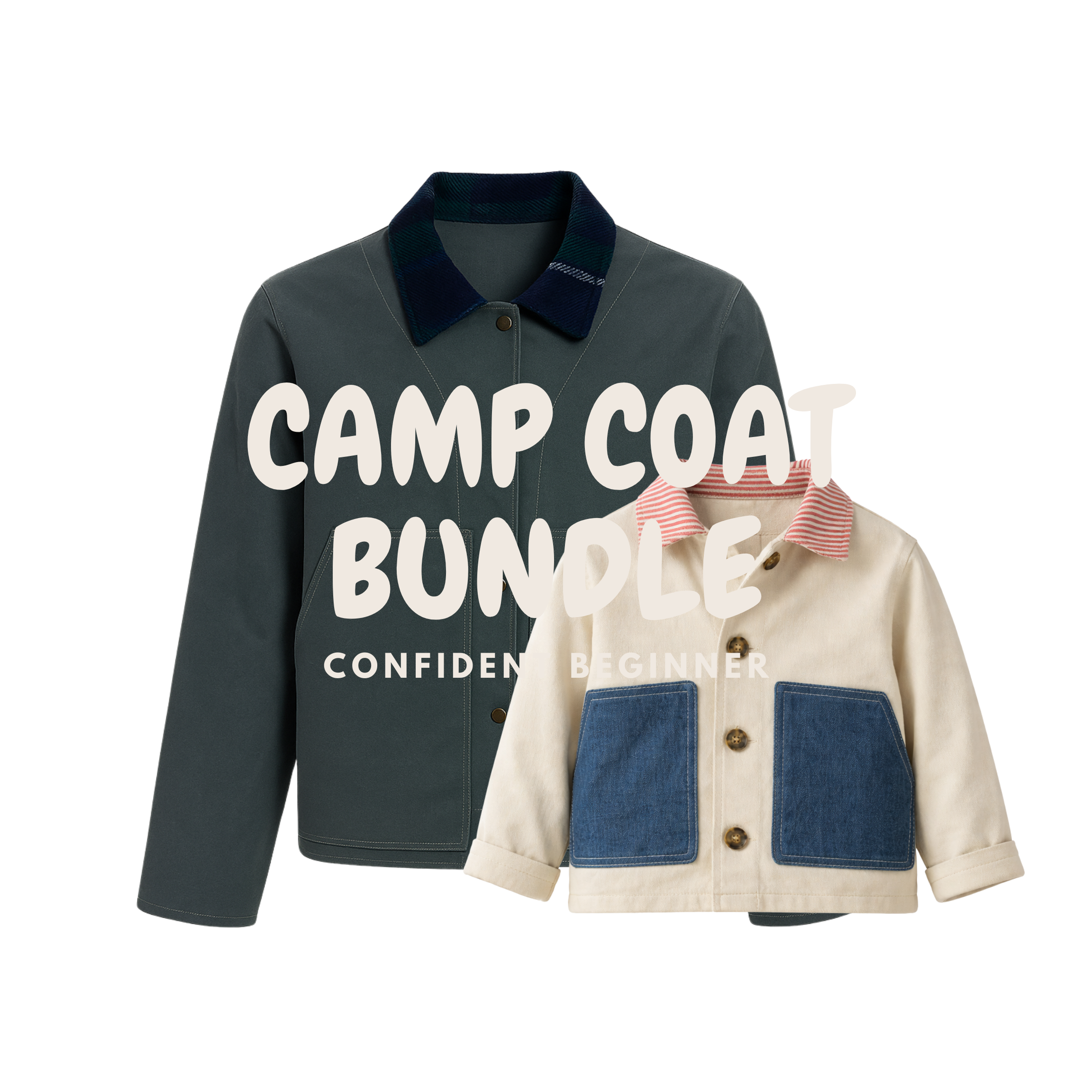 Camp Coat Bundle Pack - Adult & Baby Camp Coat PDF Sewing Patterns