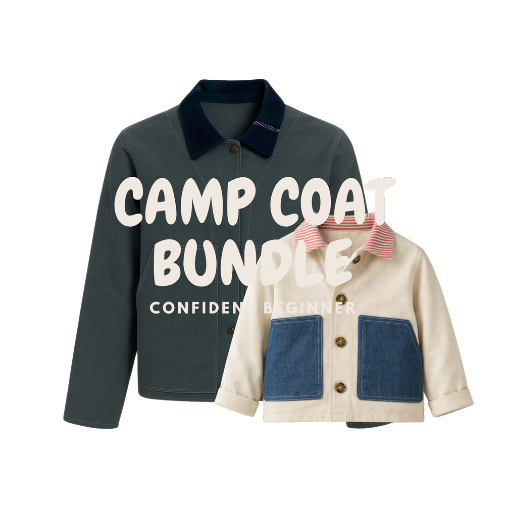 The Camp Coat Bundle Pack - Adult & Baby Chore Coat PDF Sewing