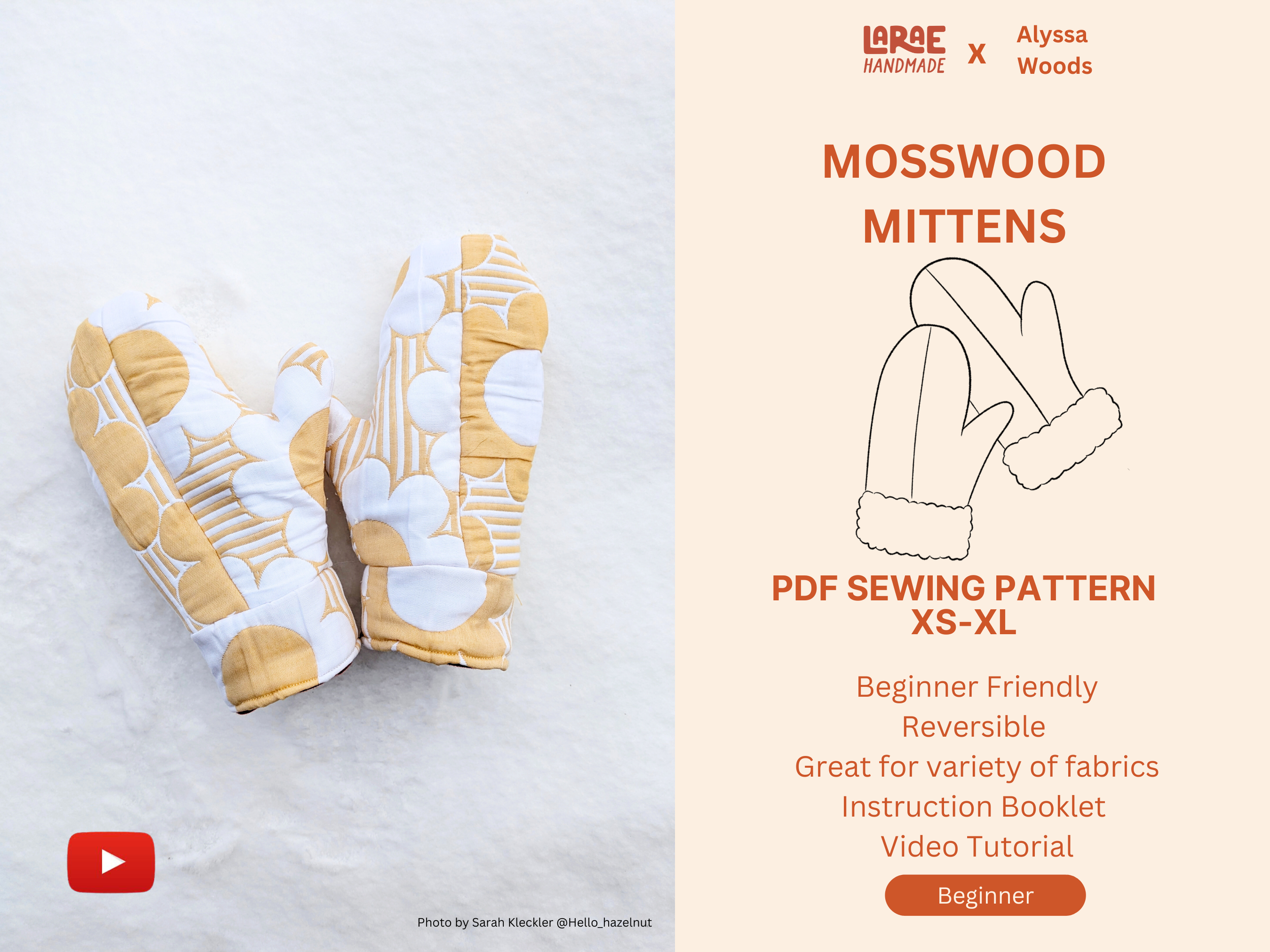 10+ Free Sewing Patterns For Beginners Pdf Mosswood Mittens PDF Sewing Pattern - Beginner friendly, great for
