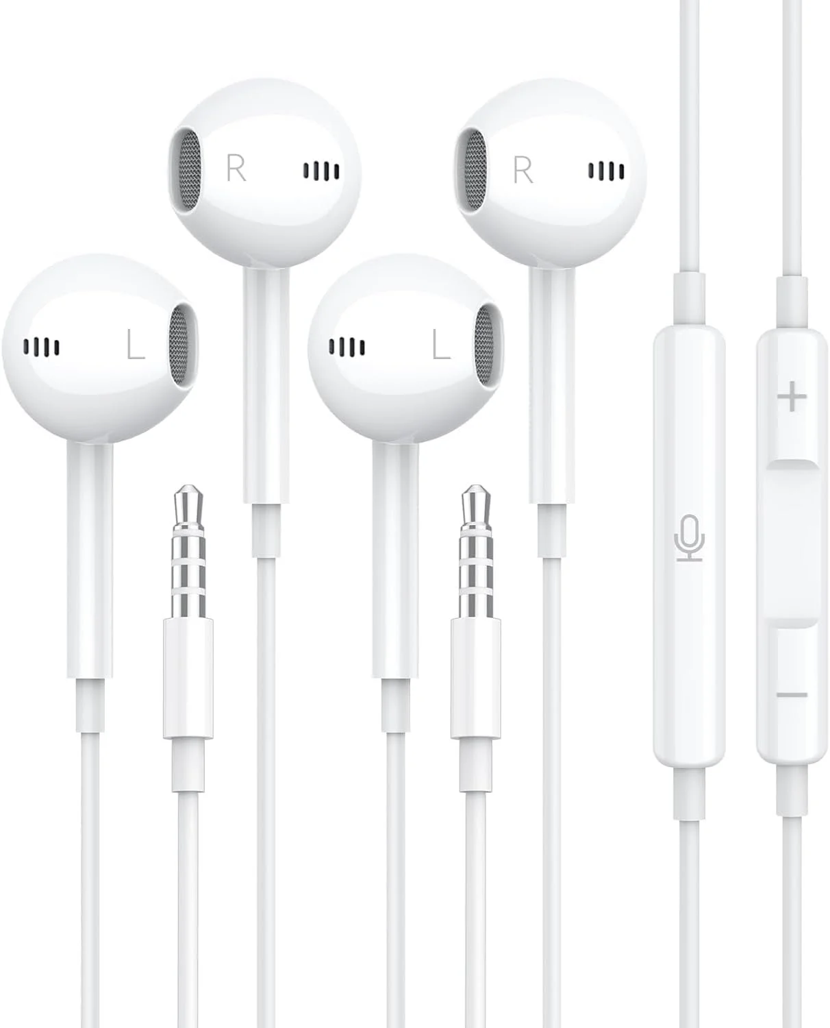 Wired Earbuds [Clear Call Mic], 3.5mm Headphones for iPhone/iPad/Radio