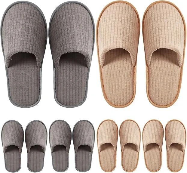 Disposable non-slip guest slippers for travel and spa use