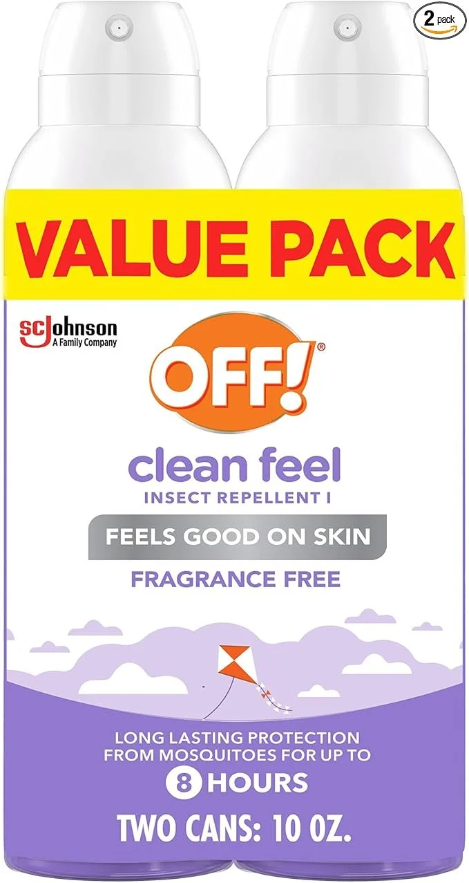 OFF! Clean Feel Picaridin insect and mosquito repellent spray for travel and outdoor protection
