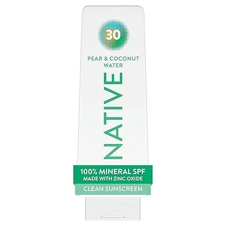 Native Mineral Sunscreen Lotion SPF 30 with zinc oxide for face and body sun protection
