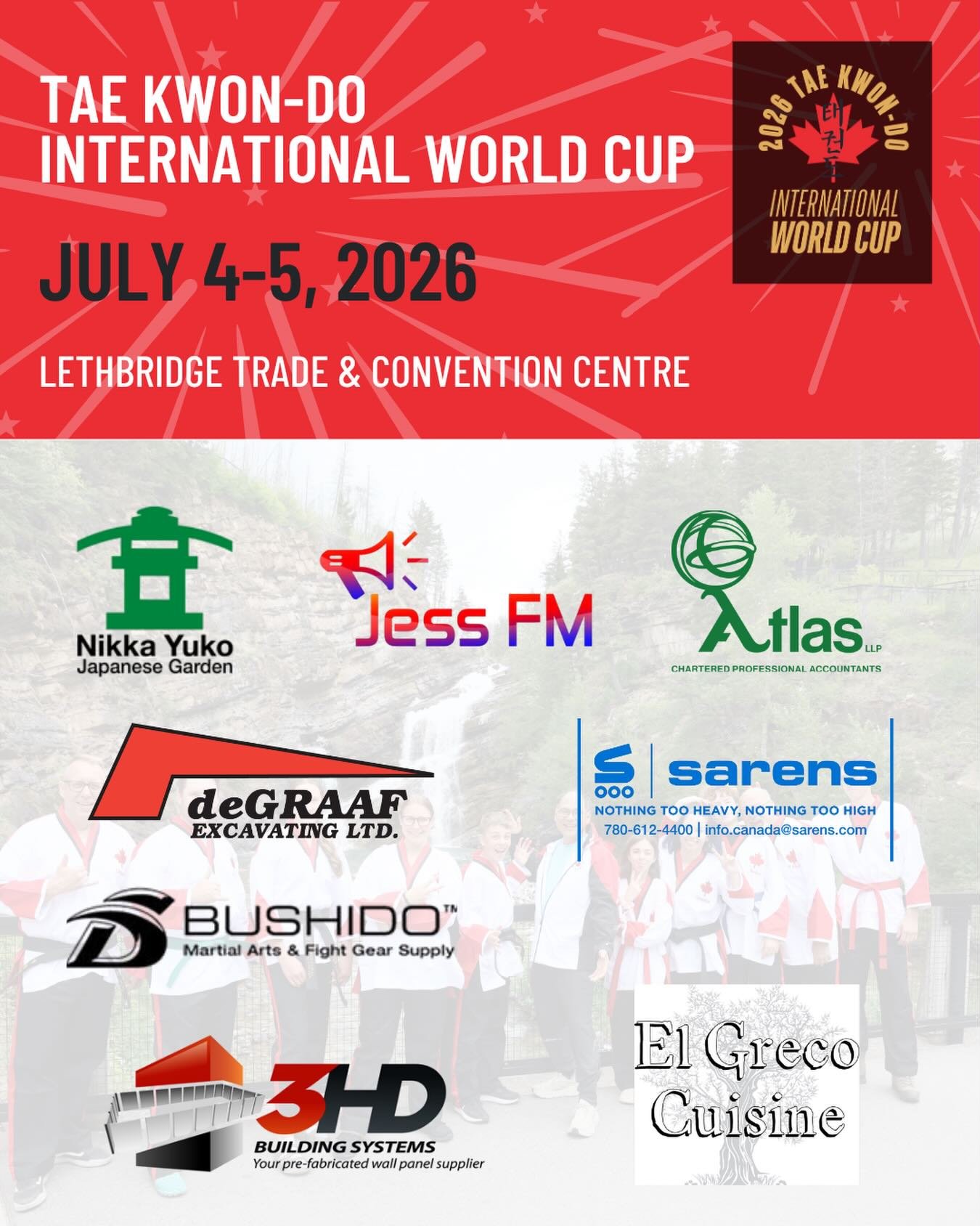 🥋As we get ready to welcome competitors to the mats in 5 days, we want to thank our Silver and VIP Sponsors! ✨

Your generosity and community spirit are helping make the Tae Kwon-Do International World Cup an unforgettable experience for athletes, o