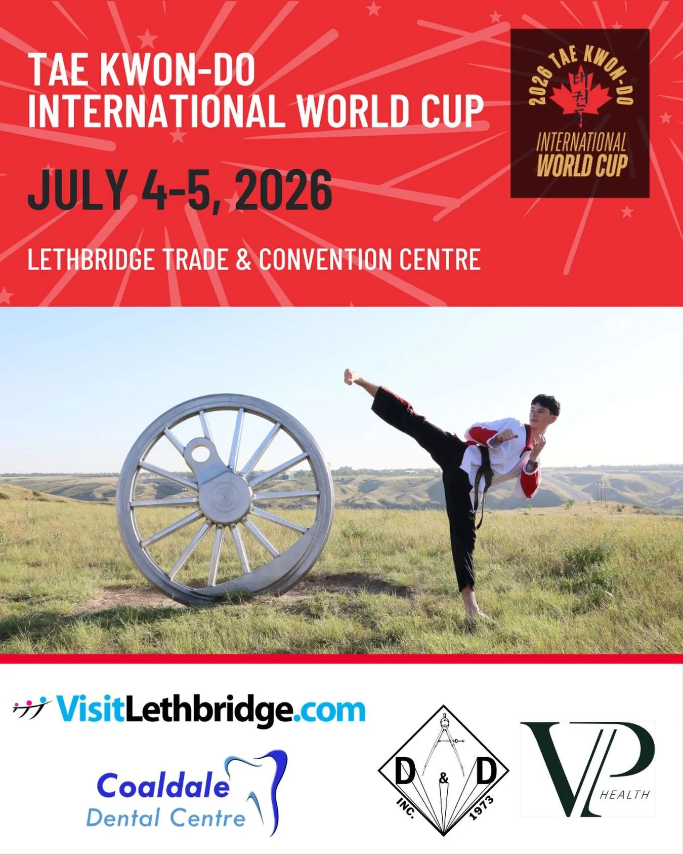 🥋🤩The excitement is building! We&rsquo;re only one week away from welcoming competitors to the Tae Kwon-Do International World Cup in Lethbridge.

A huge thank you to these generous Gold Sponsors for helping to make this incredible event possible: 