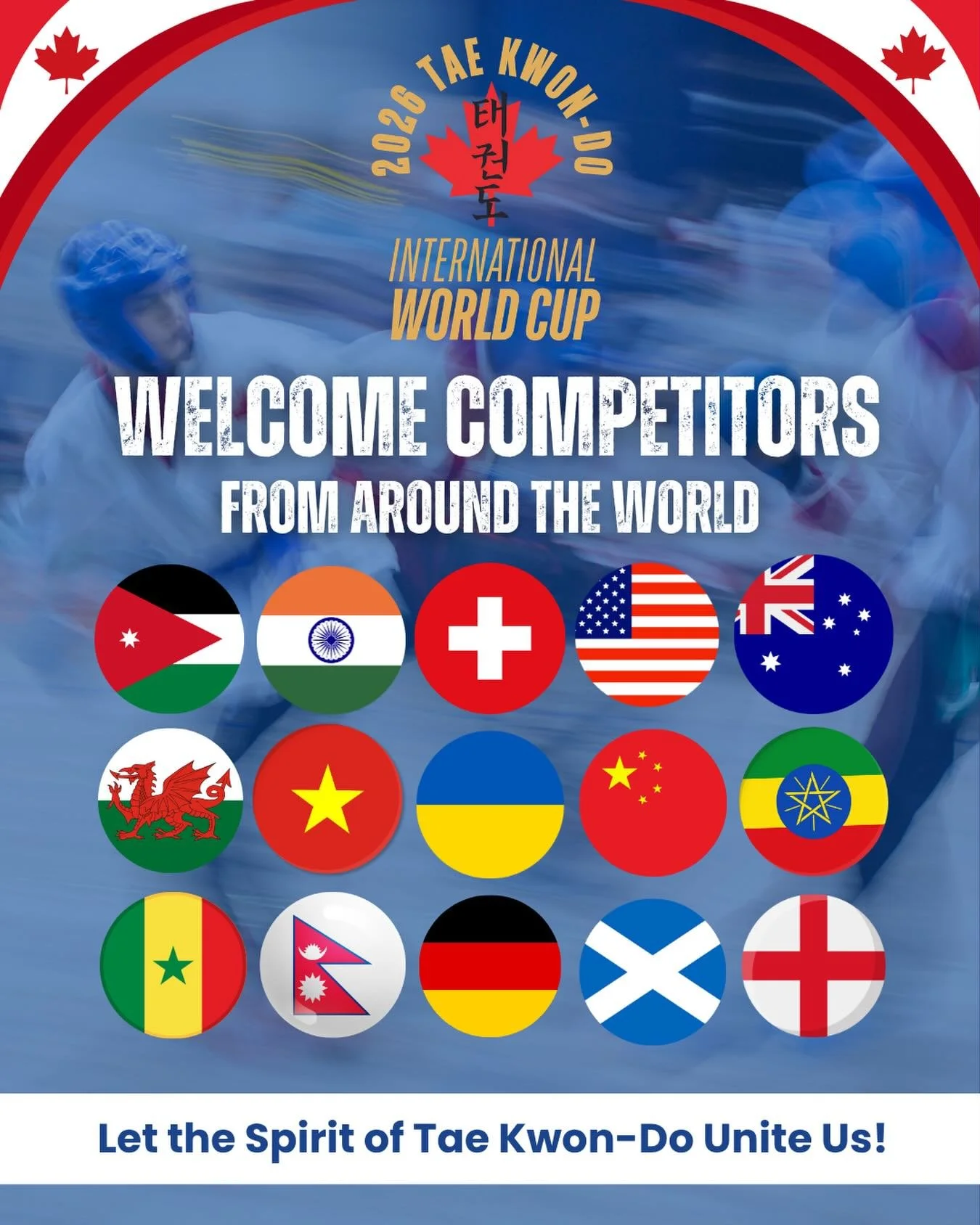 🌎🥋 In just a few days, we&rsquo;ll welcome more than 500 competitors, coaches, officials, families, and supporters from 16 countries for an unforgettable celebration of Tae Kwon-Do, friendship, and international competition. 

With competitors trav