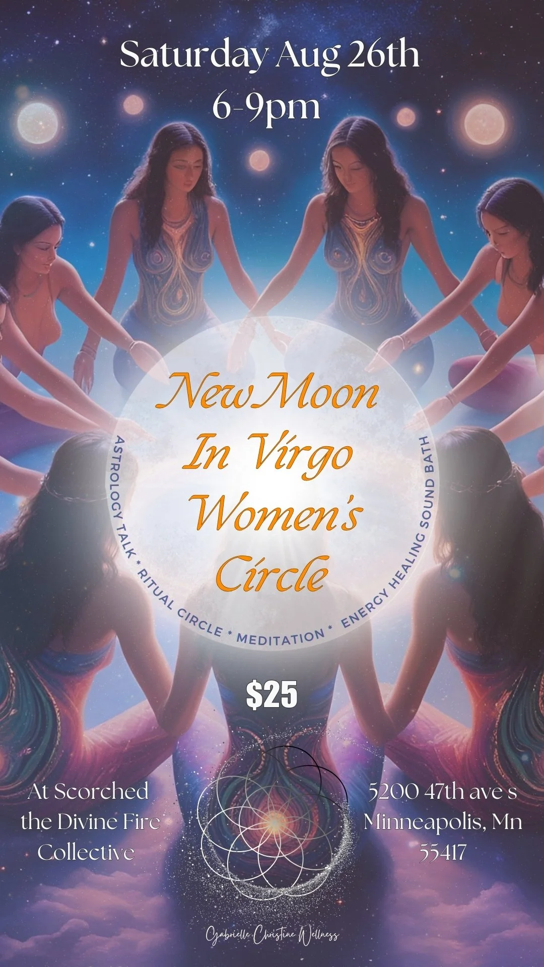 New moon circle in Virgo