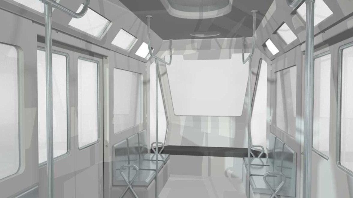 Tram / Rendering of Interior.