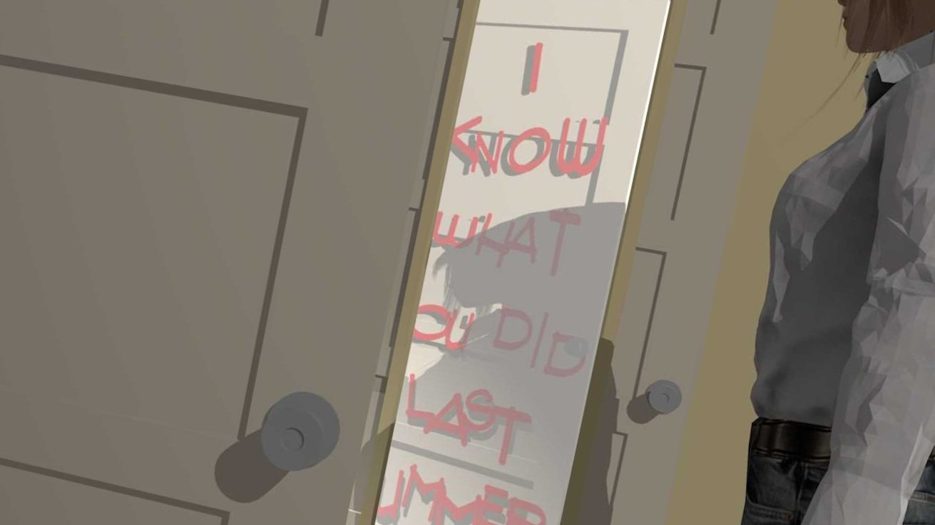 Reflection of a titular warning.