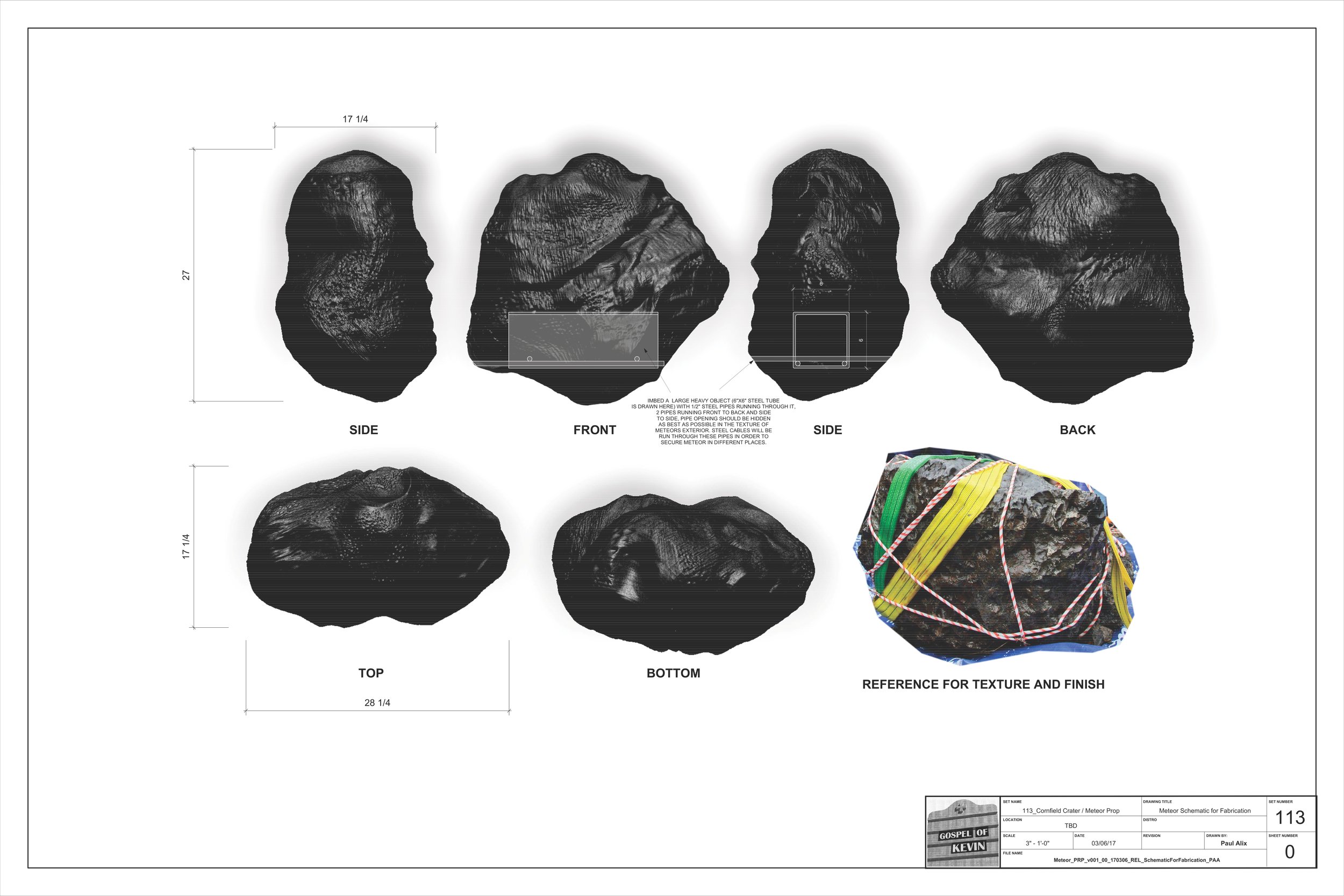Meteor Reference for Sculptor to work from.