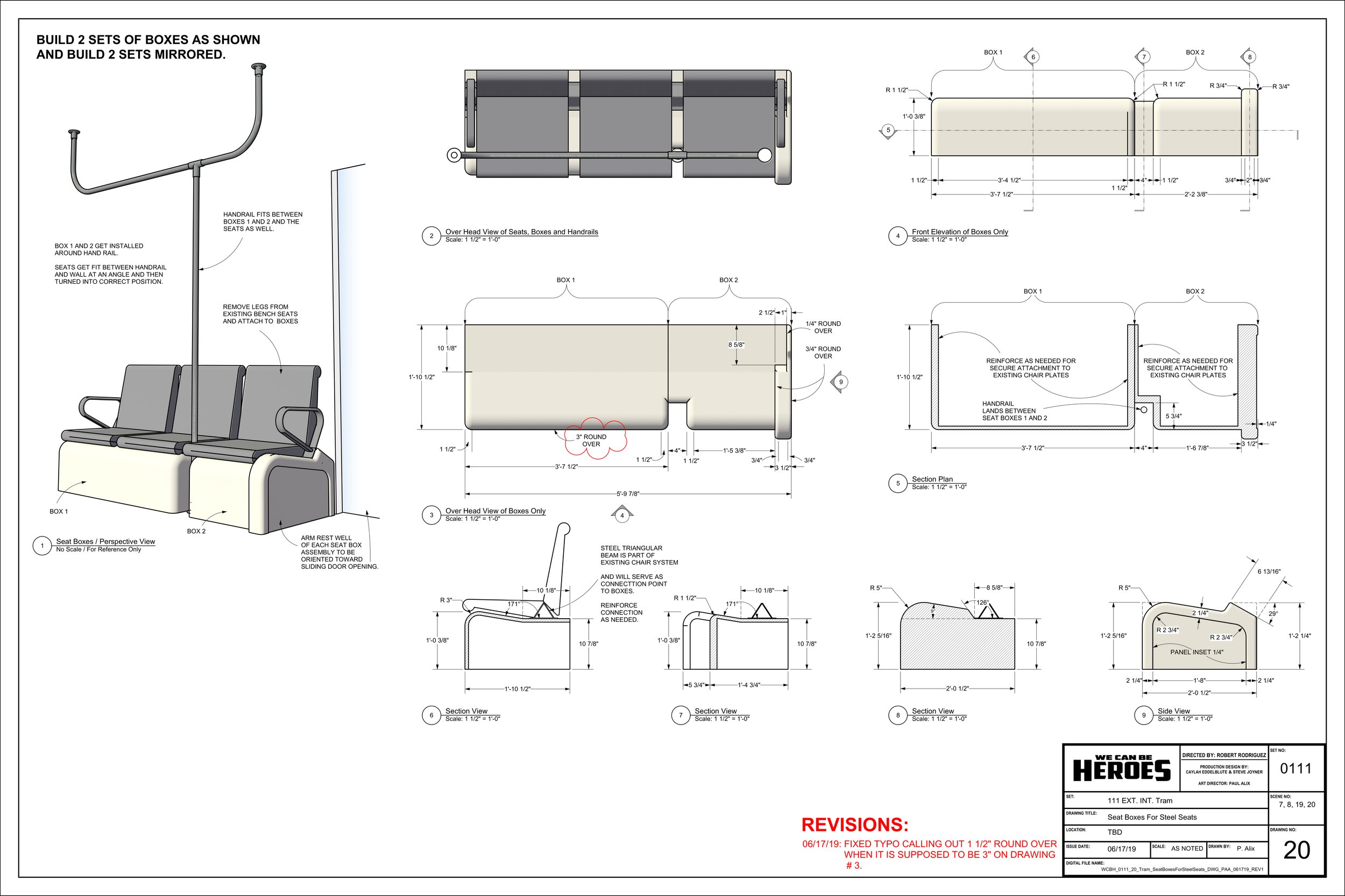 Tram / Build Drawing for Seating.