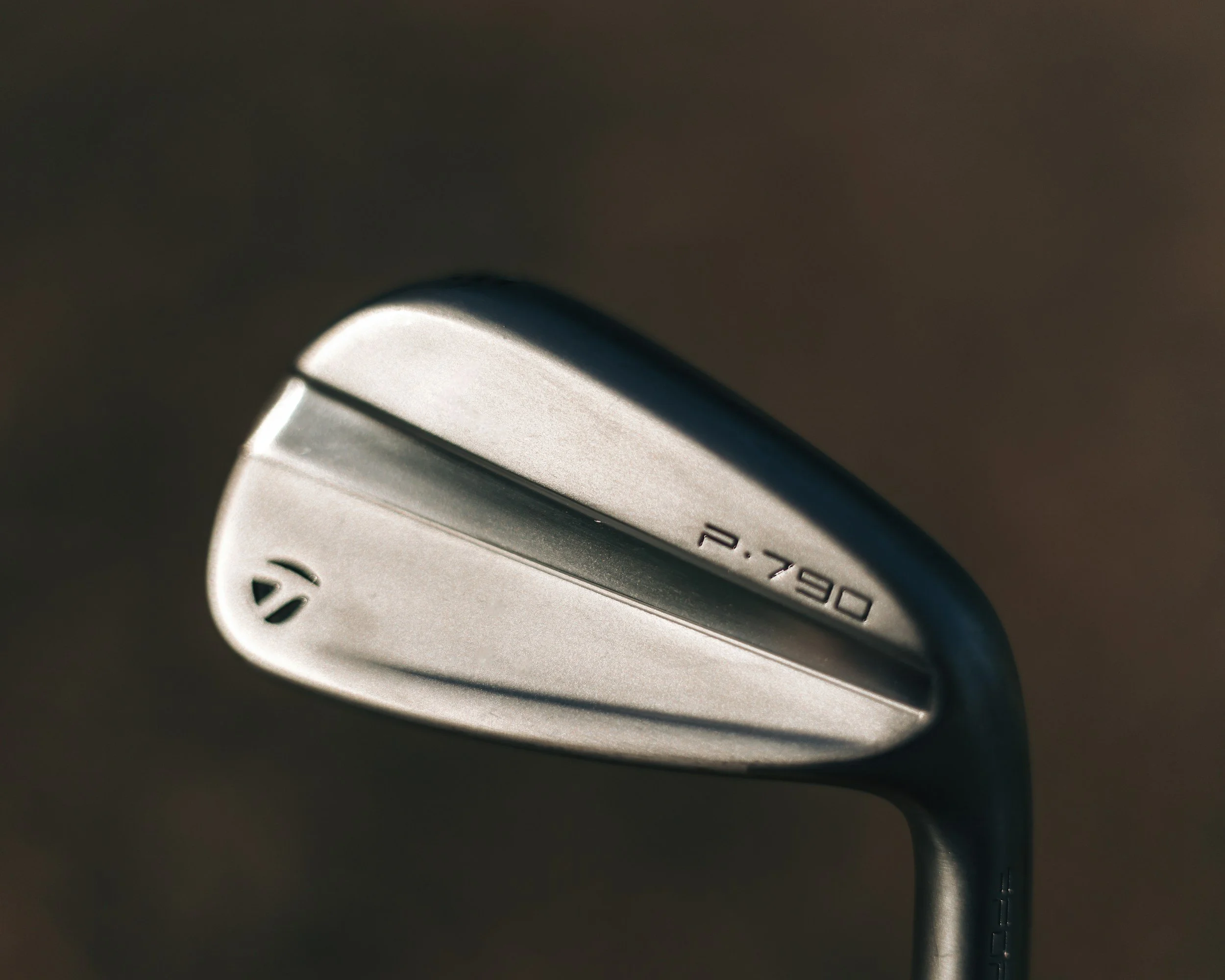 Close-up of golf clubs in a golf bag, with focus on the clubheads showing numbers 9, 6, 4, and wedge, with blurred background.