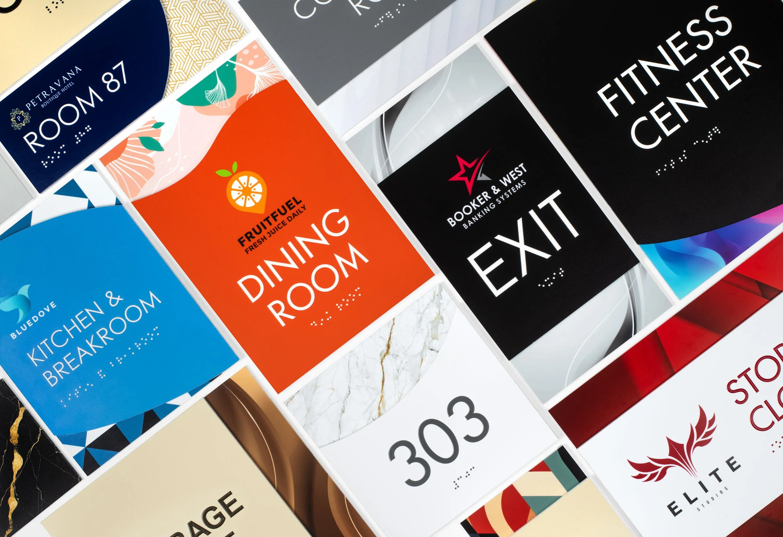Modern Layered ADA Signage