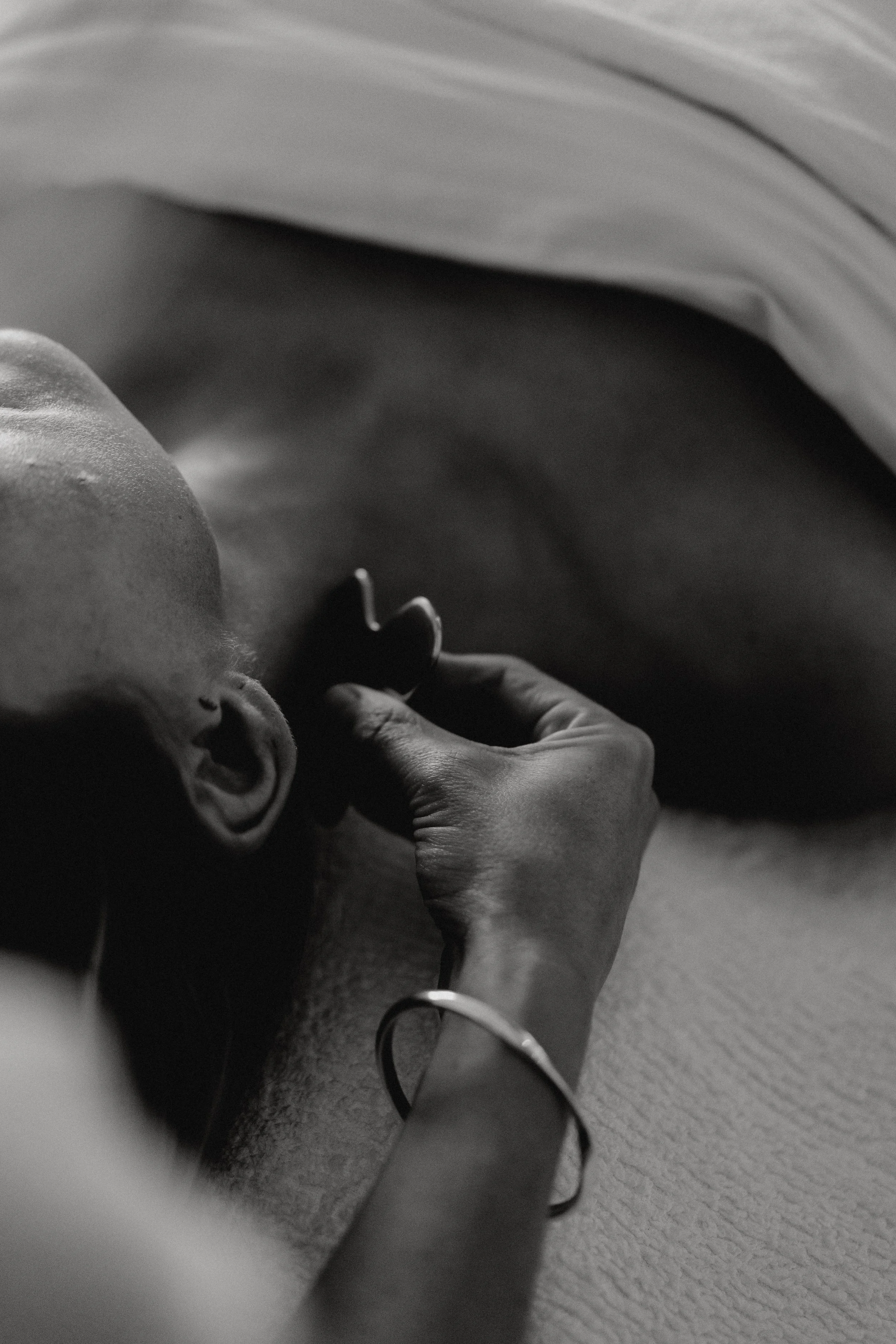 gua sha being applied to the neck 