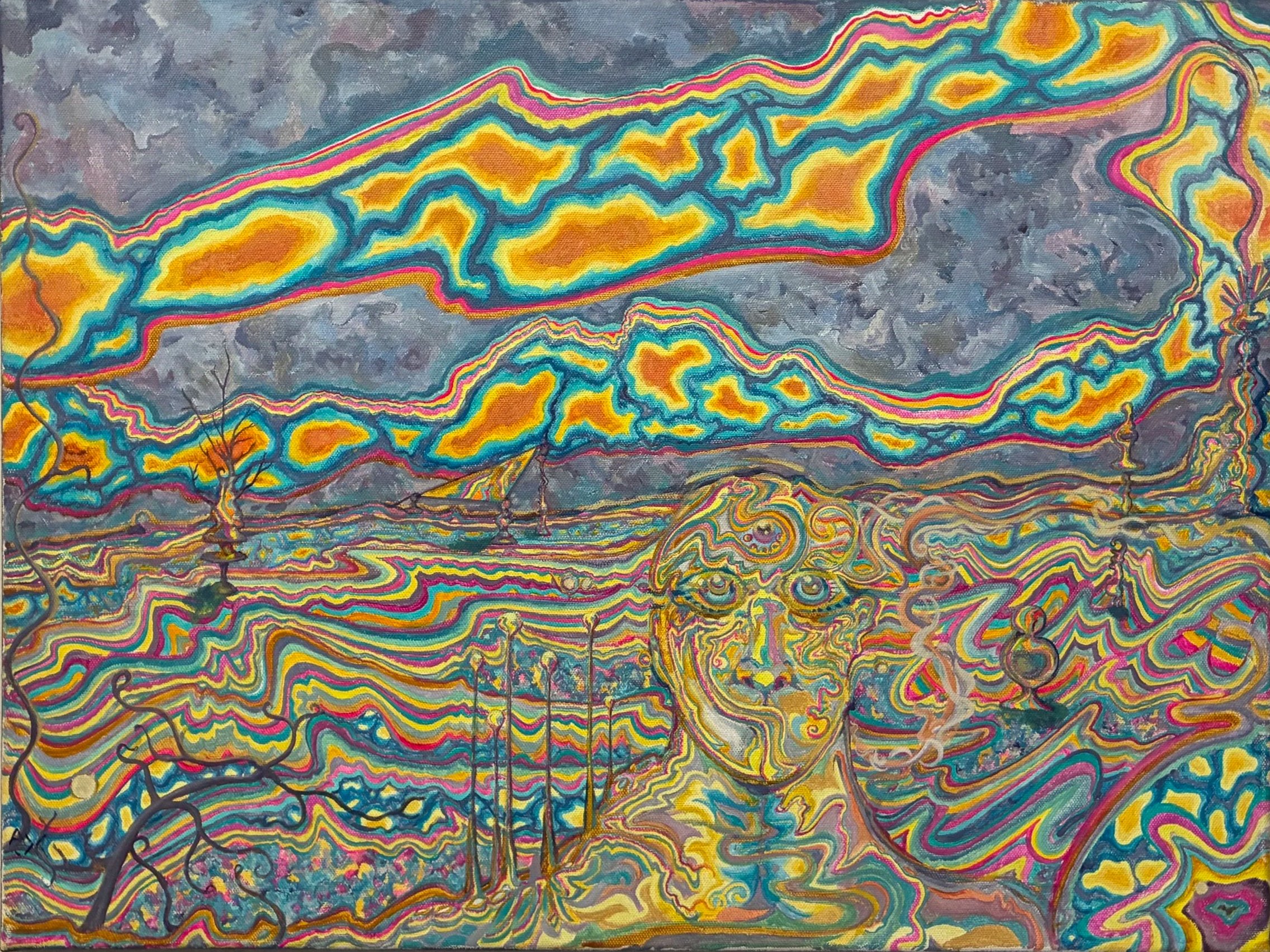 “Mellow-Euphoric / Wizard Eyes”
‘18 24X18