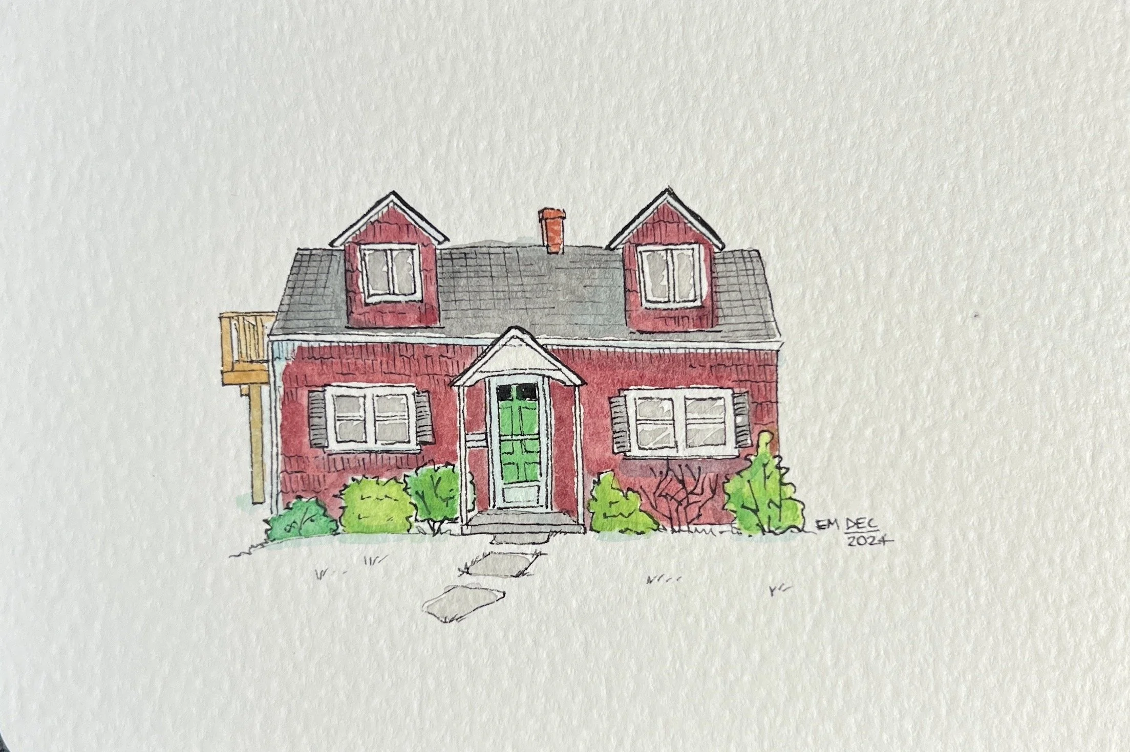 The maroon house, deceptively big

Location: New Paltz | NY | USA

Materials: TwoHands Pigment Liner | Sakura Koi Water Colors | Water color postcard