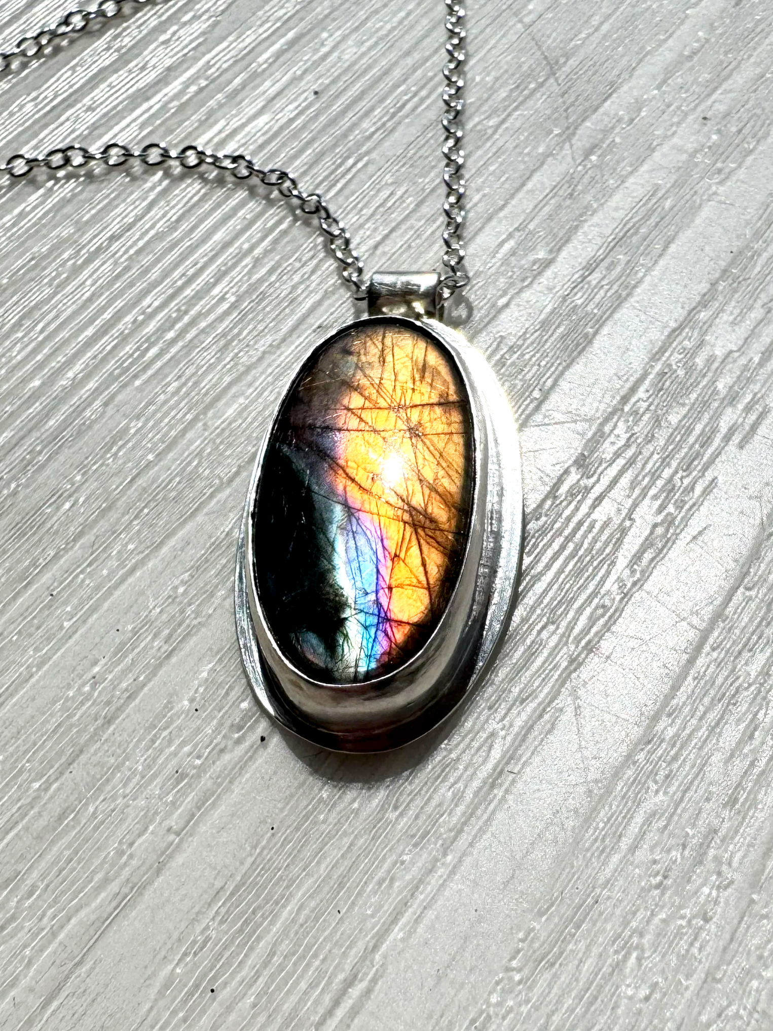 Labradorite Oval Pendant