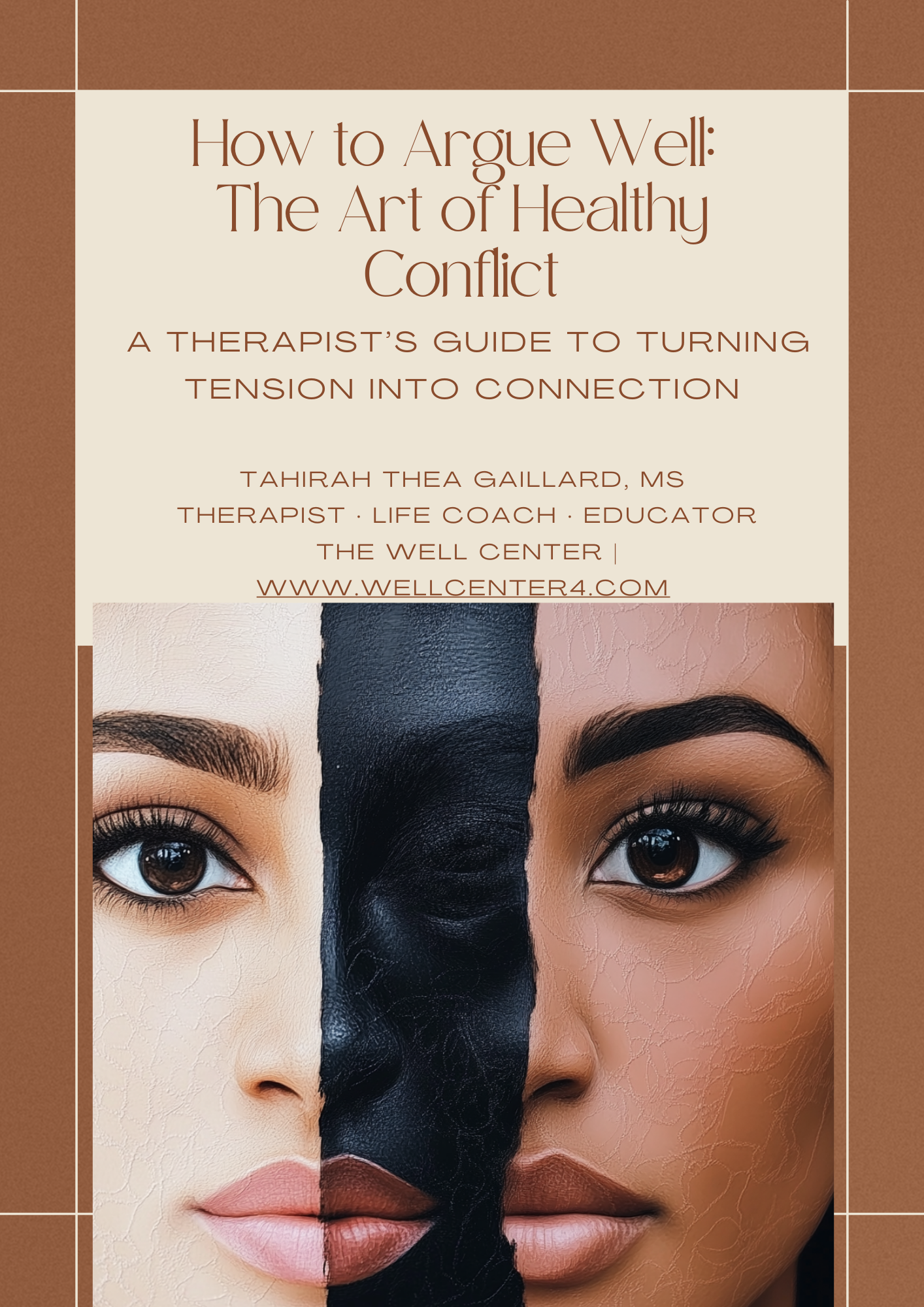 Burnt Sienna and Beige Modern Minimalist Female Guide to Optimistic Life Ebook PDF.png